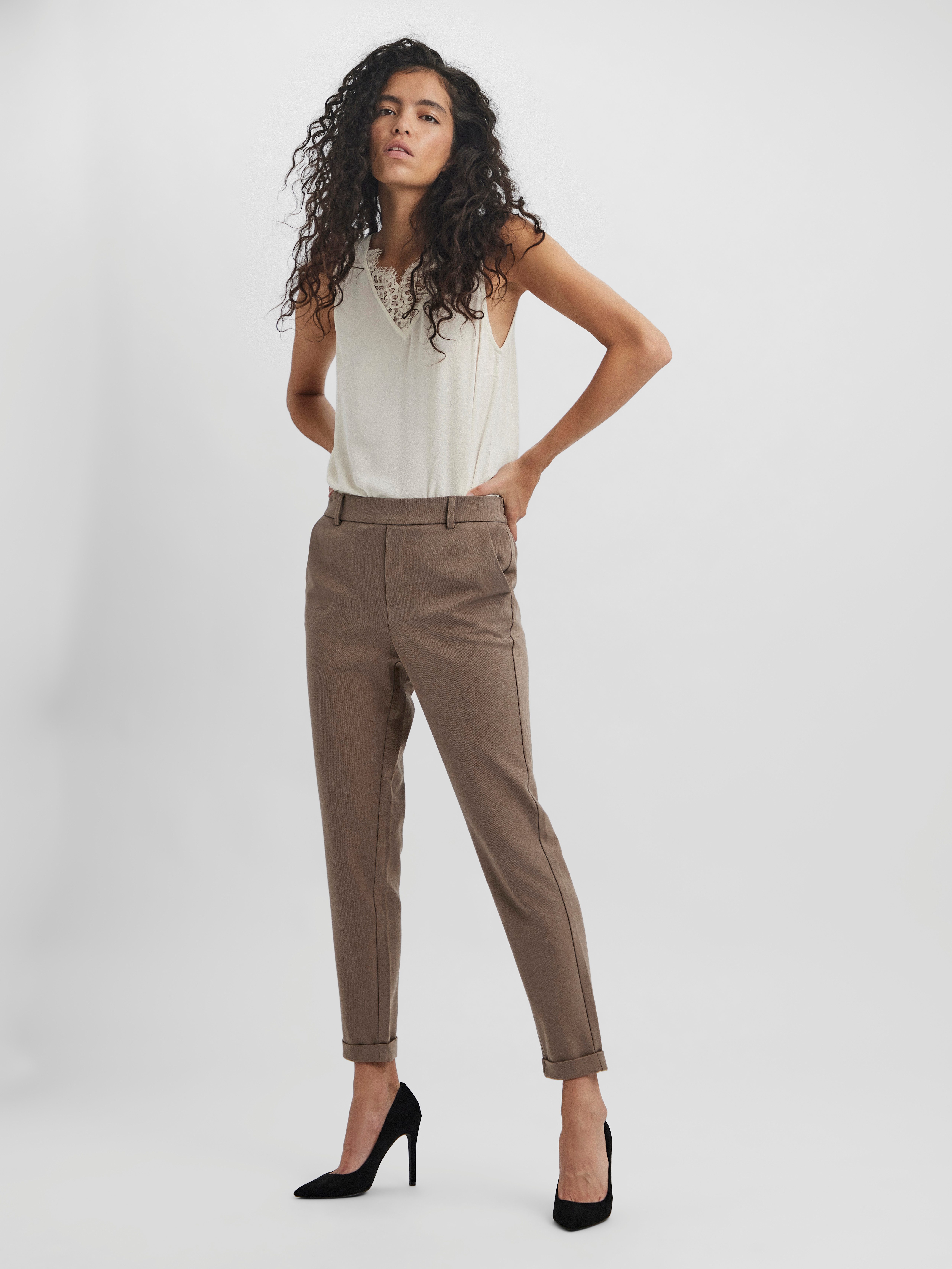 Vero Moda Anzughose VMMAYA MR LOOSE SOLID PANT NOOS Materialmix