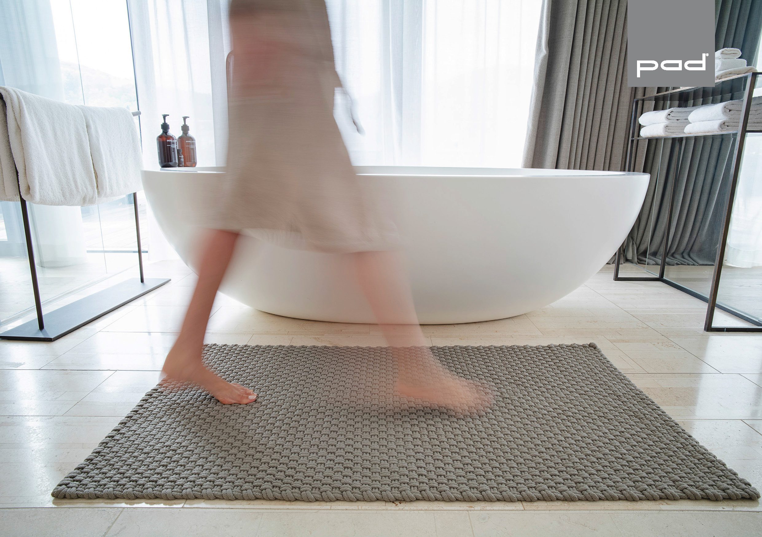 PAD Fußmatte SCOR, rechteckig, Höhe: 21 mm, Schmutzfangmatte, handgewebt, Uni Farben, In- und Outdoor geeignet