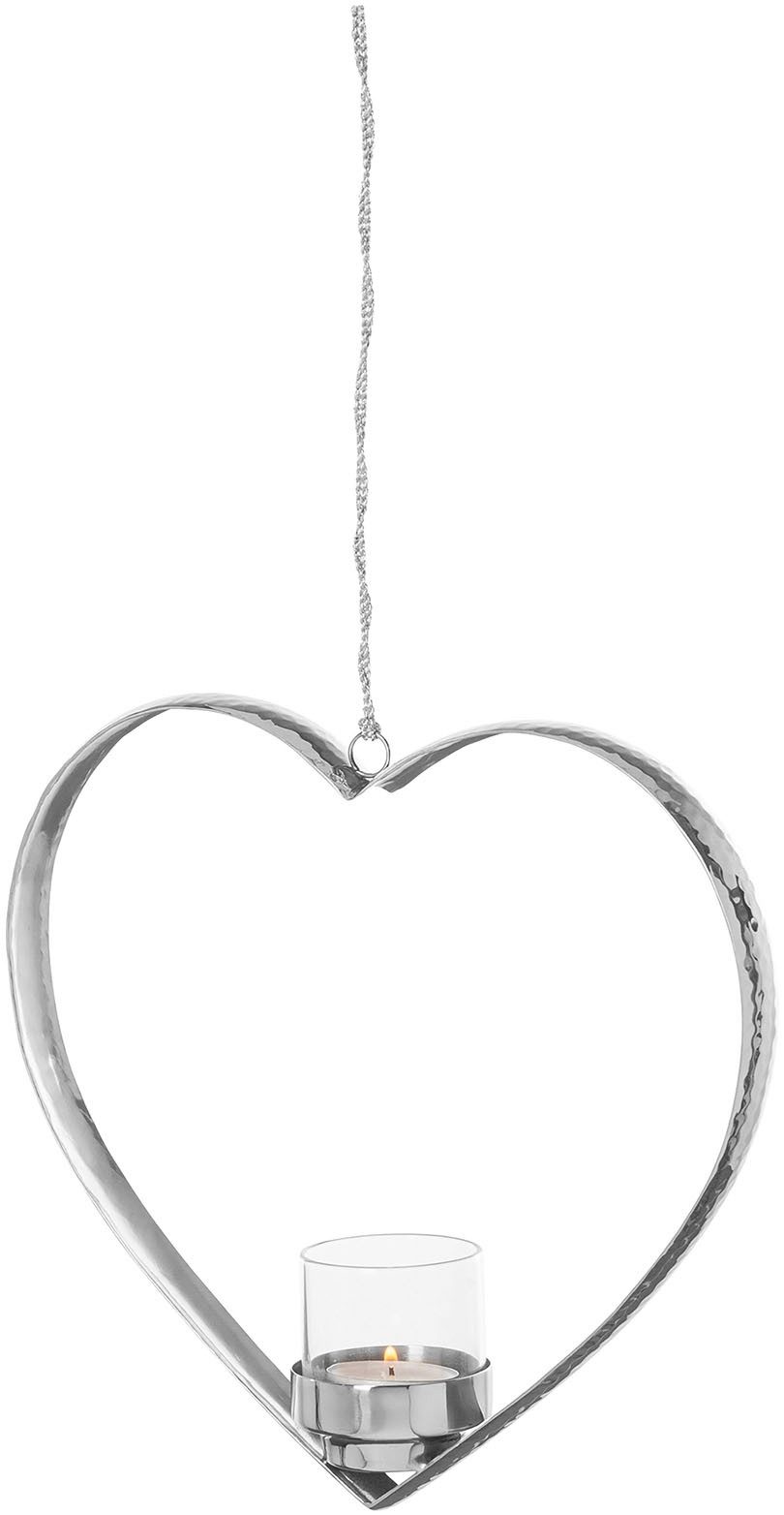 Fink Teelichthalter DOREA (1 St), Herzform inkl. Glas, zum Aufhängen, Edels günstig online kaufen