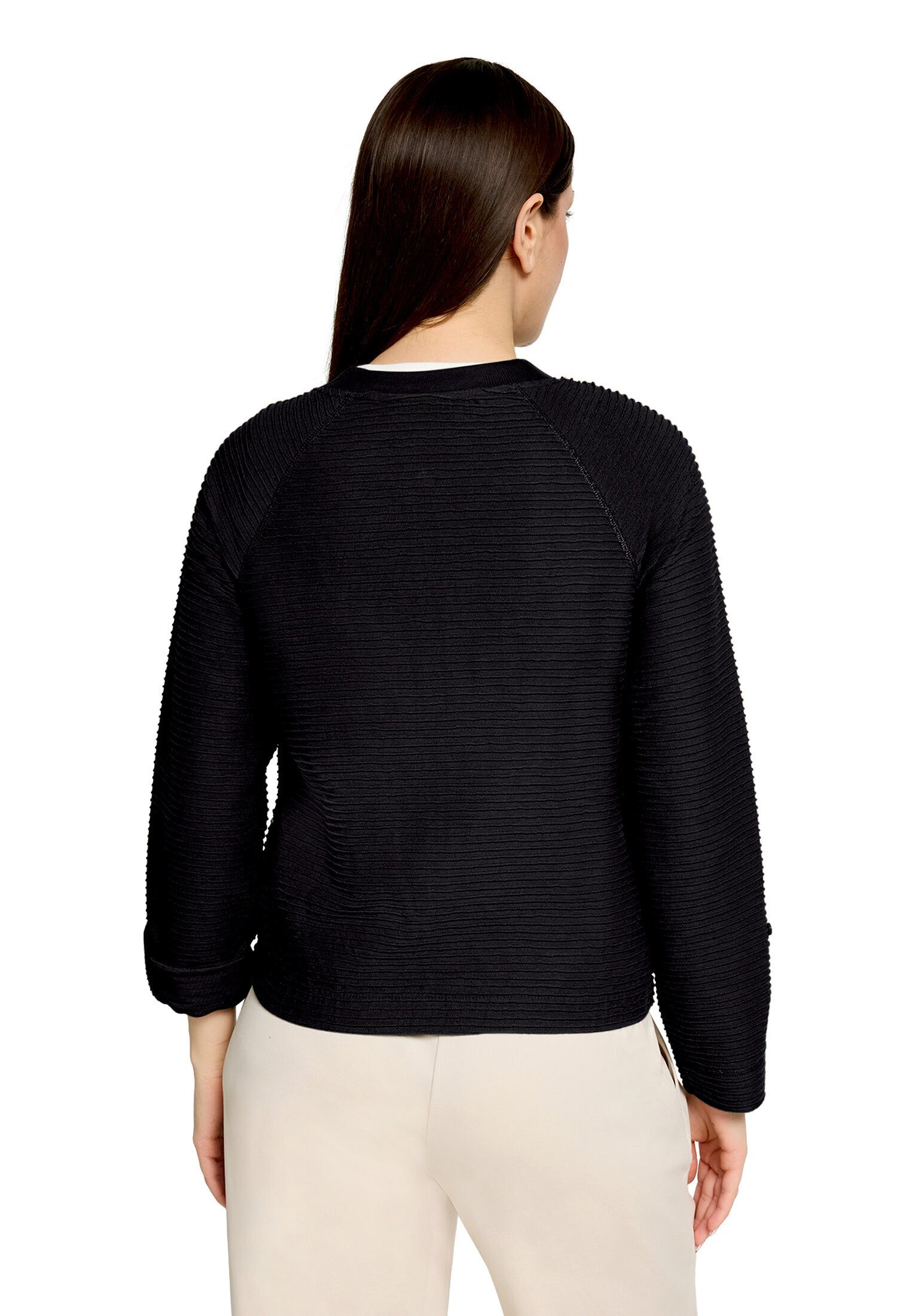 Betty Barclay Sweatjacke Damen mit Rippenstruktur