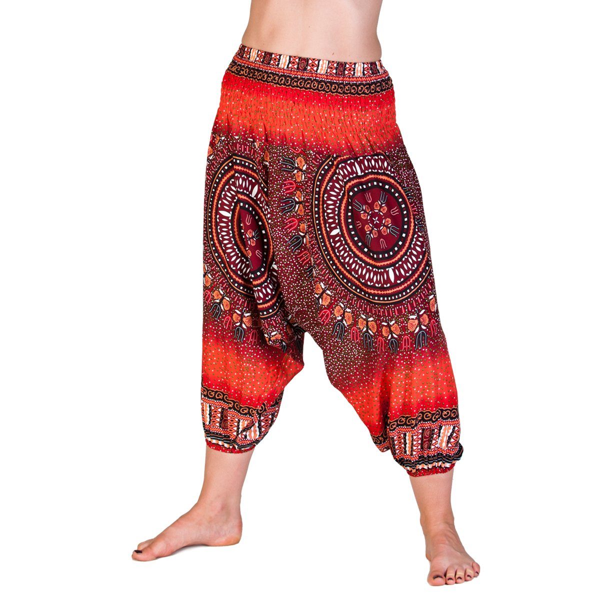 PANASIAM Relaxhose Aladinhose für Kinder als Freizeithose hochwertiger Rotton Haremshose aus Maoi Viskose Caprihose Pumphose 3/4-Hose als oder natürlicher