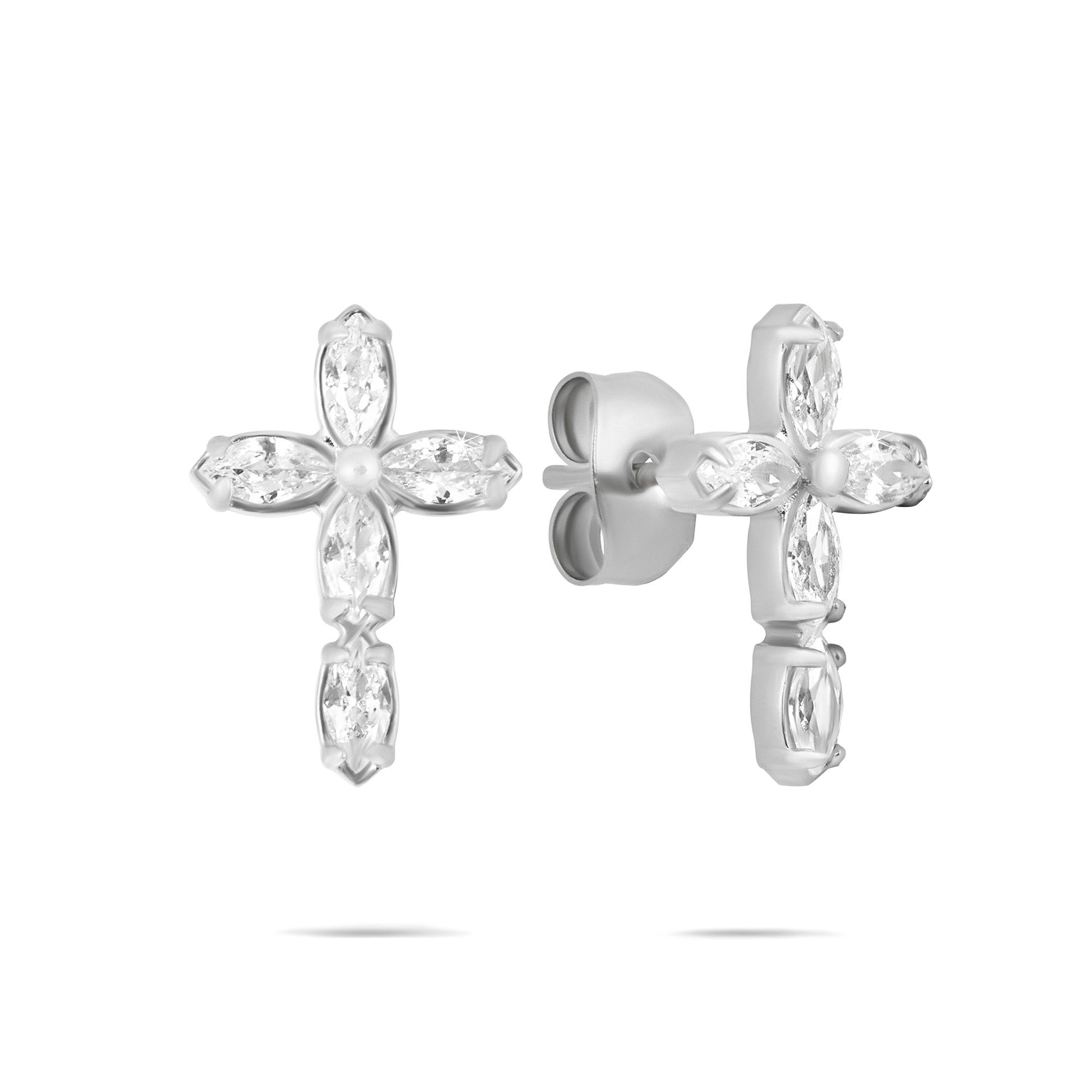 Tamaris Paar Ohrstecker Cross, Kreuz-Design