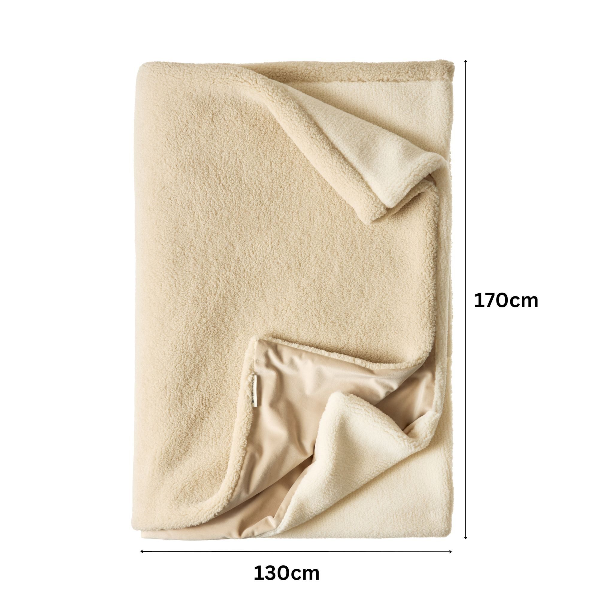 TOM TAILOR Tagesdecke TEDDY Wohndecke, 130 x 170 cm in Beige