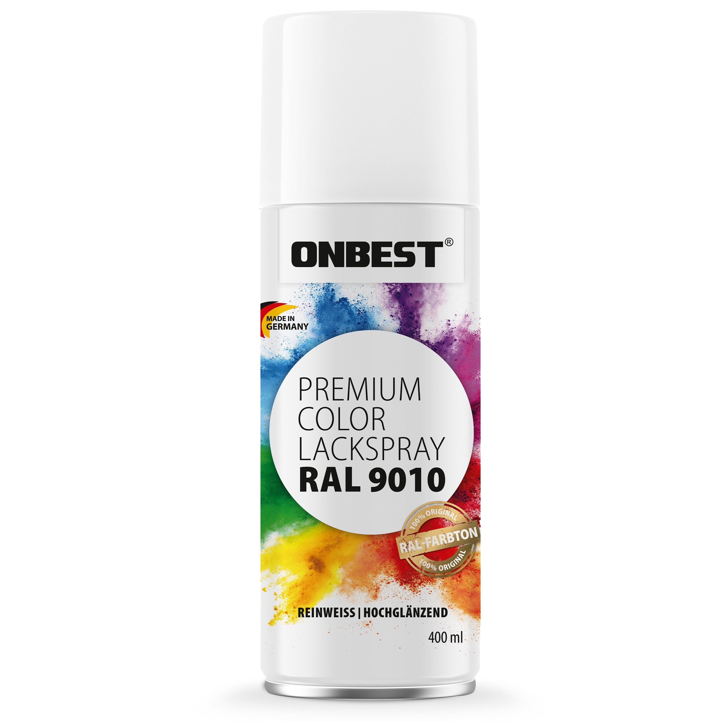 Onbest Sprühlack PREMIUM Lackspray 400 ml, Hohe Pigmentierung, Made in Germany
