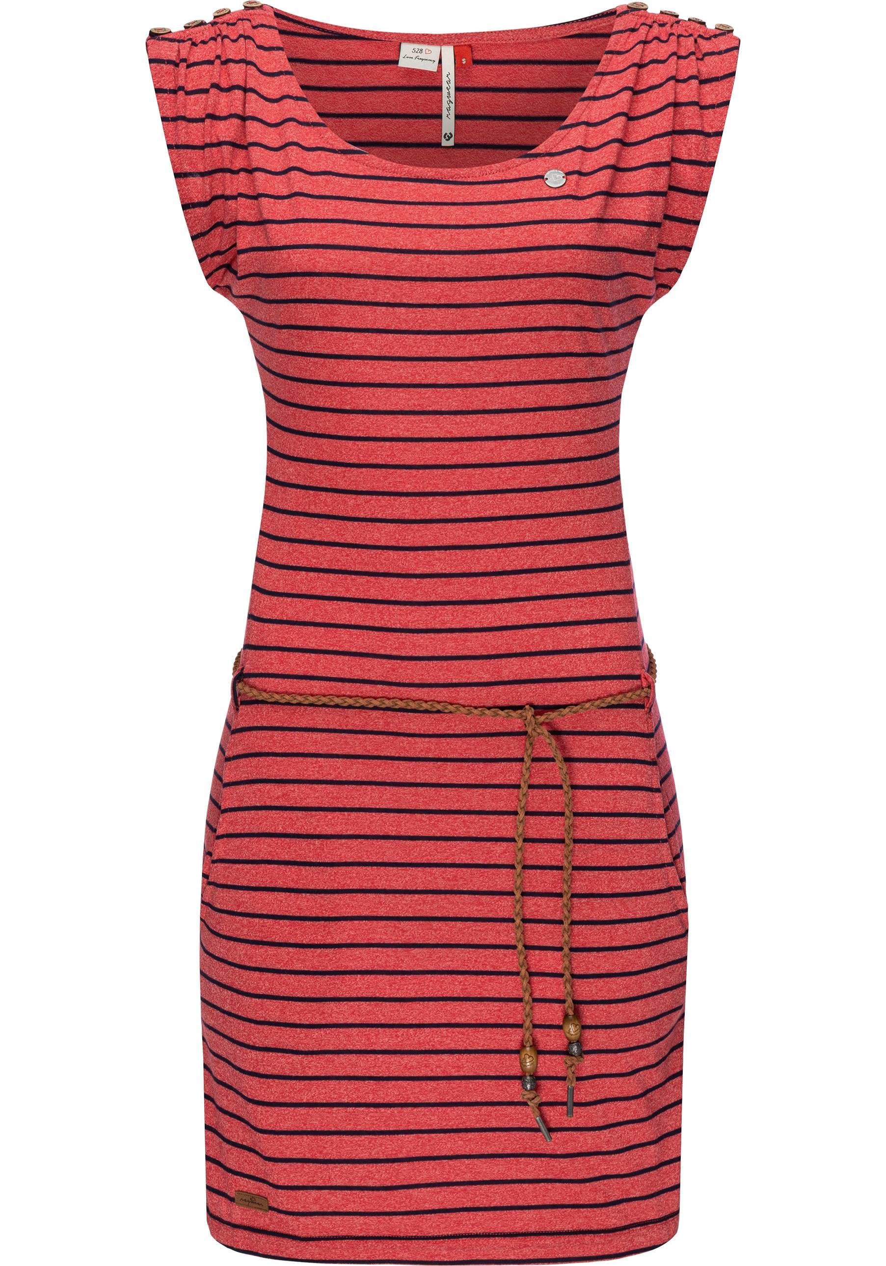 Ragwear Shirtkleid Chego Stripes Intl. stylisches Sommerkleid mit Streifen-Muster