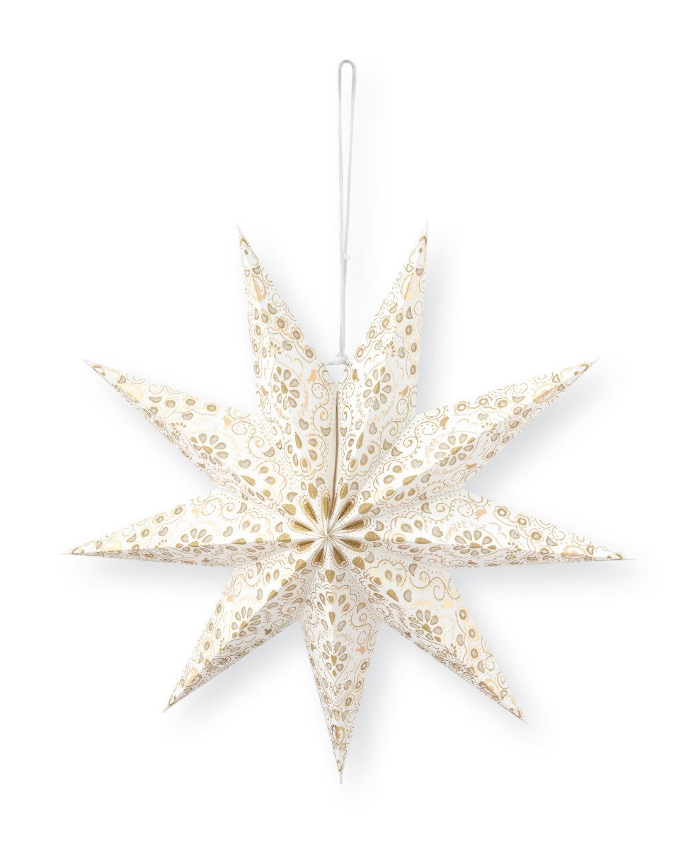 PiP Studio Dekofigur Weihnachtsstern Lampion weiß 60cm, Christmas Star Pape günstig online kaufen