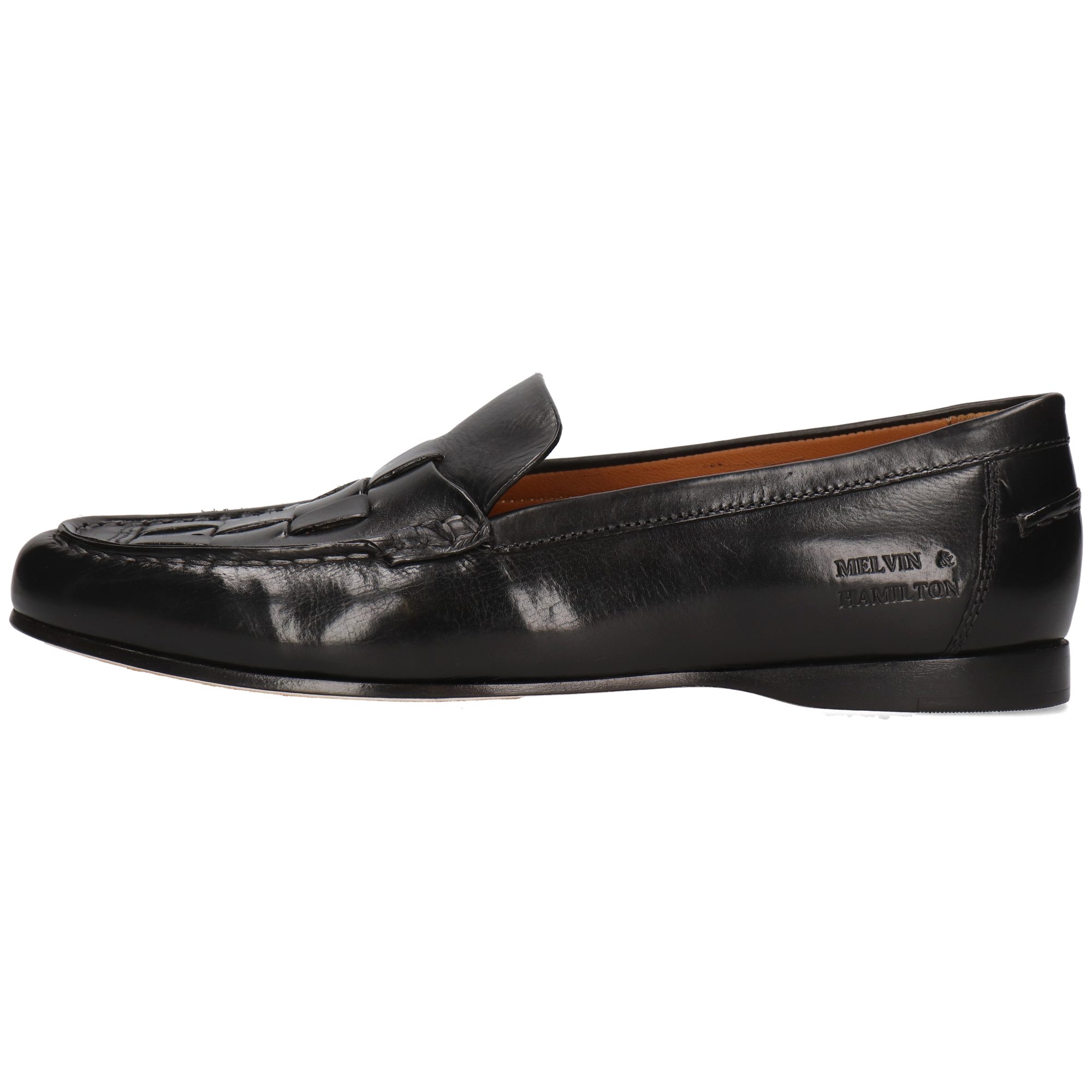 Melvin & Hamilton Julietta 4 Leder-Geflochtene Schuhe für Damen Loafer Flache Absätze, Echtes Leder, Vegetabile Gerbung