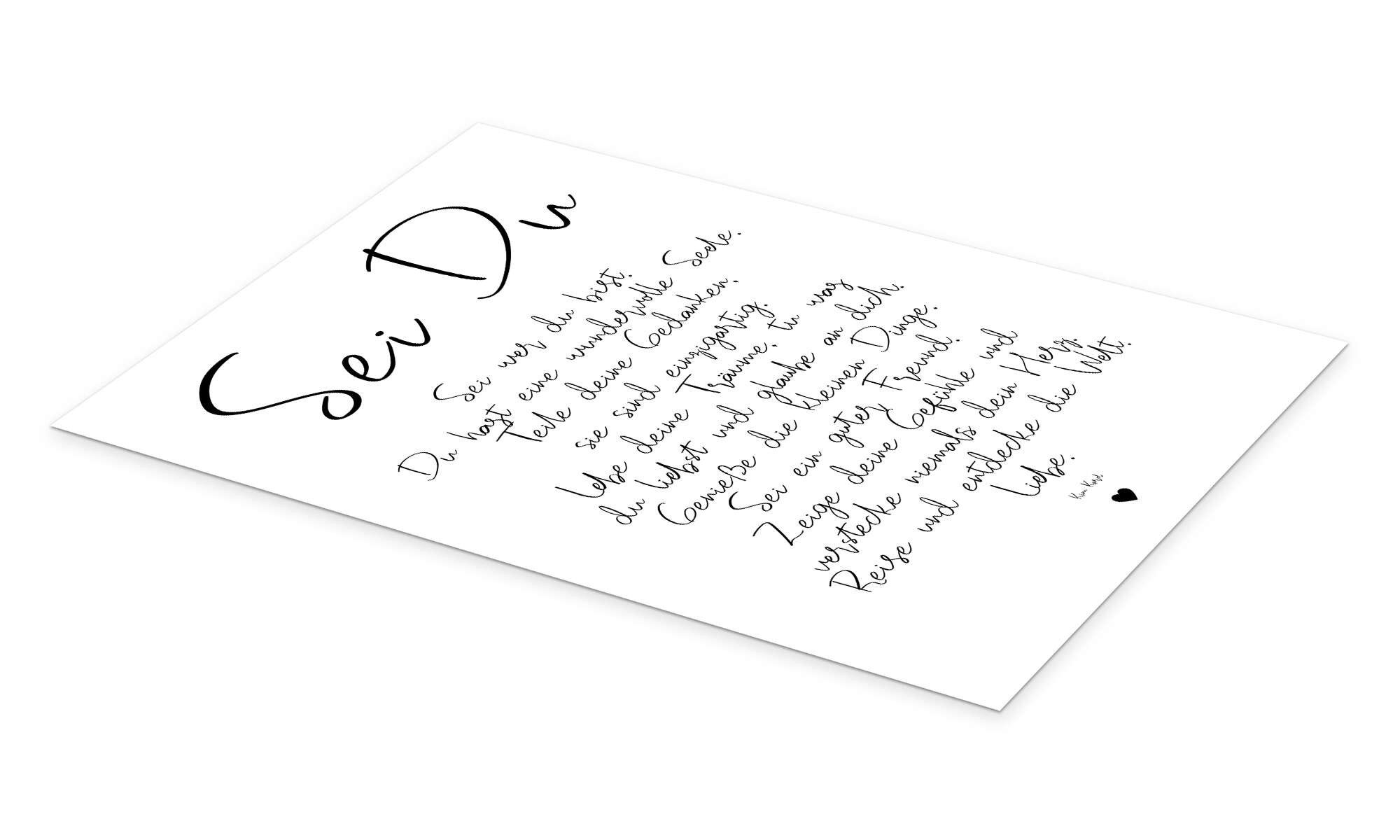 Posterlounge Wandbild Sei Du - ein Gedicht, Ohkimiko, erhältlich als Poster günstig online kaufen