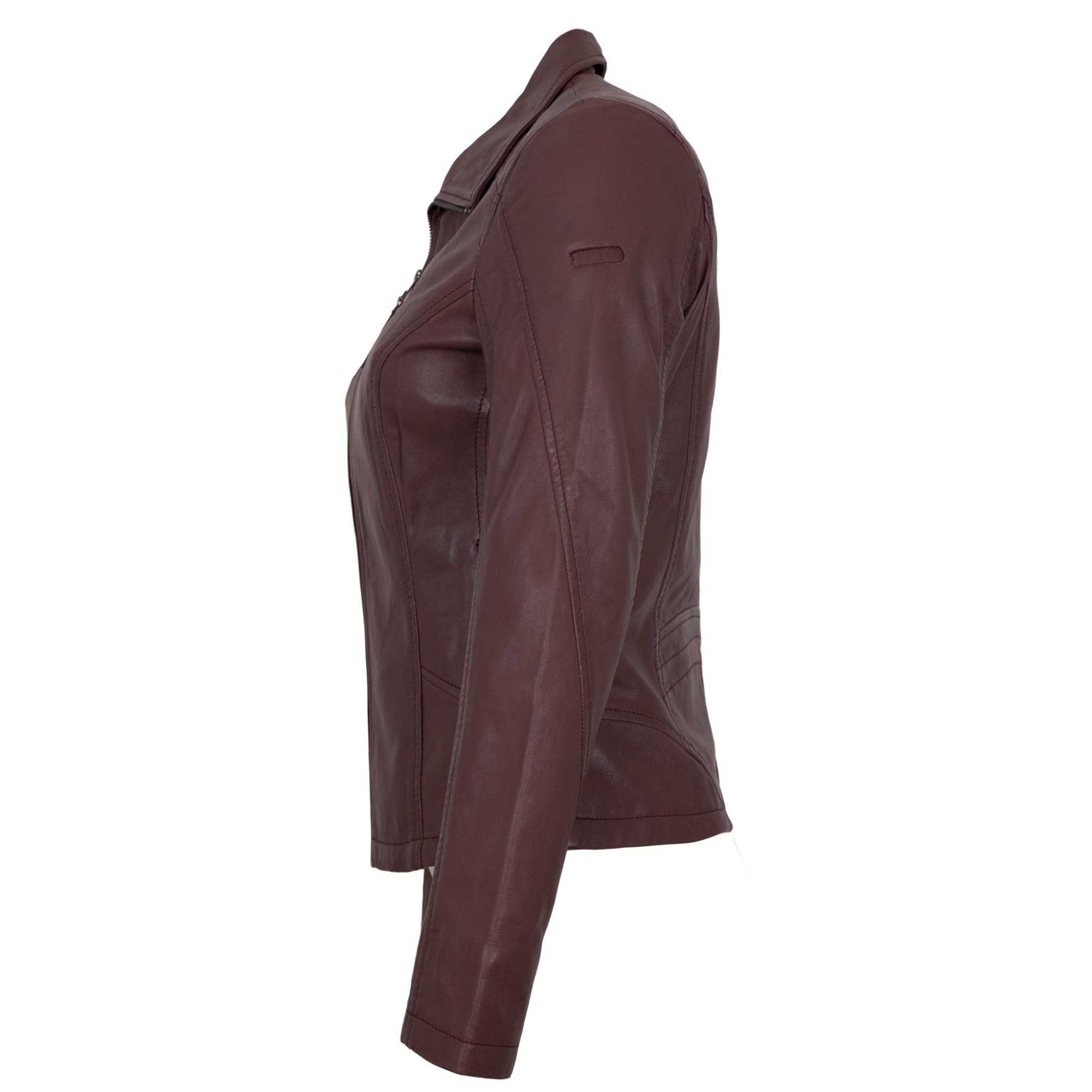 Jilani Lederjacke Dalma Jilani Collection - Damen Lederjacke Lammnappa bordeaux