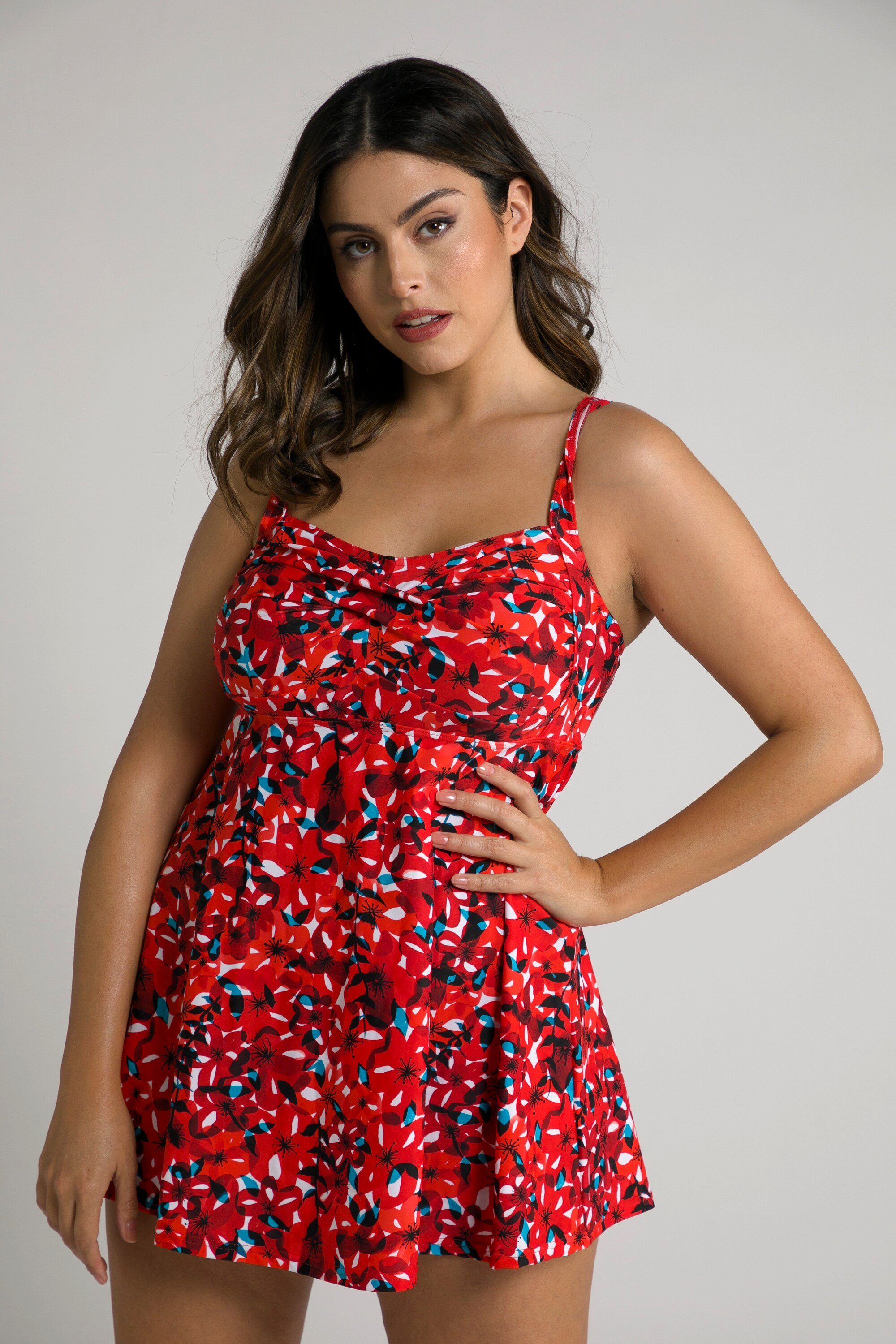 Damen Badekleid Palmen Softcups Recycelt Powermesh