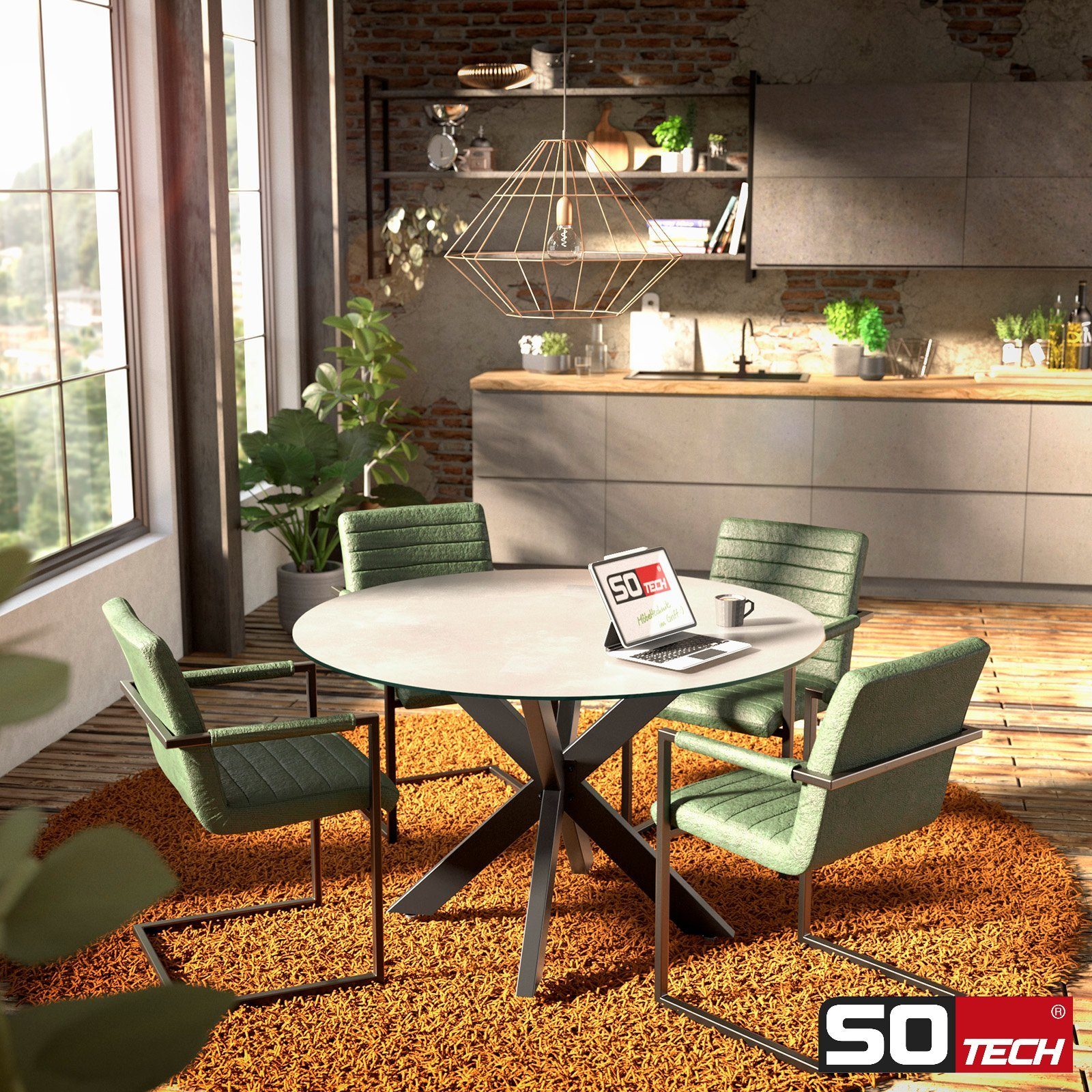 SO-TECH® Tischgestell SPIDER Schwerlast Tischbeine Tischfüße, günstig online kaufen