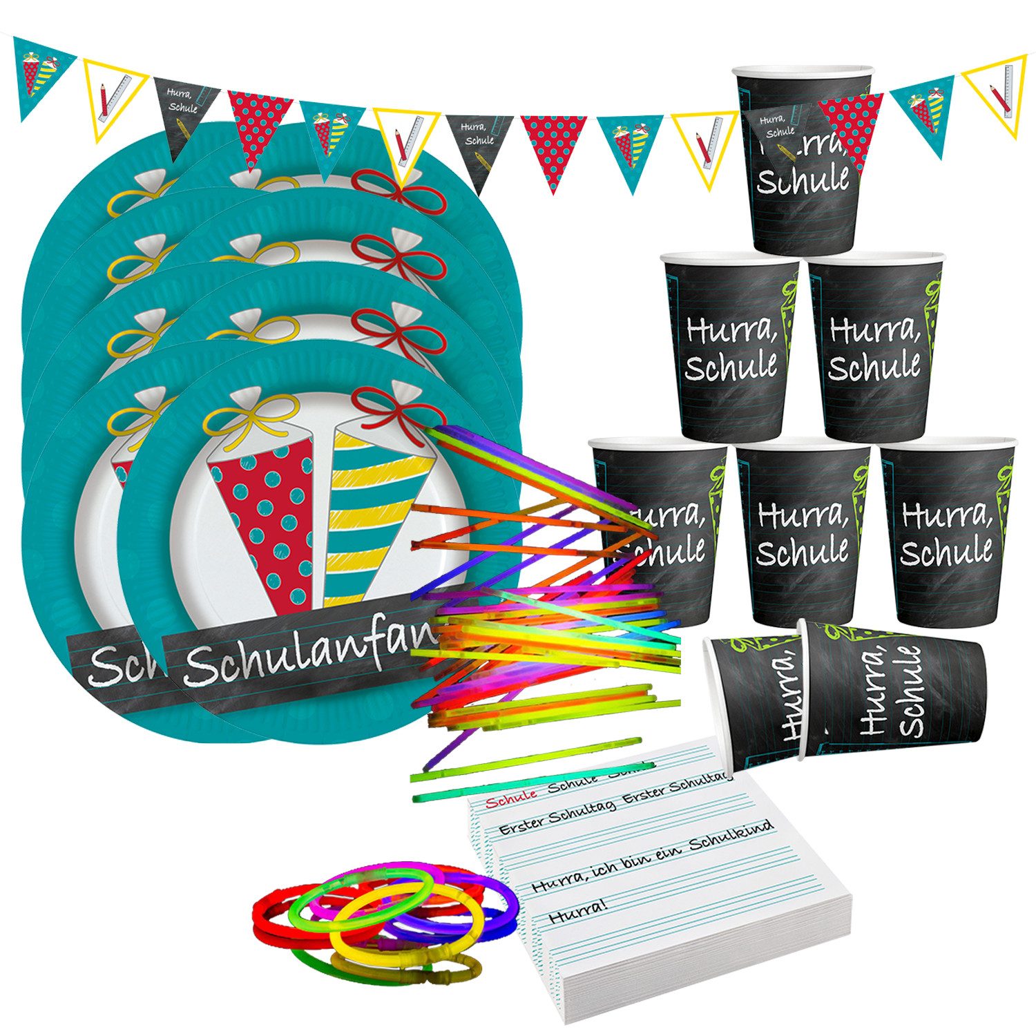 Riethmüller Papierdekoration Schulanfang Party Deko Set - Dekoration für die Einschulung – Bild 3 von 3
