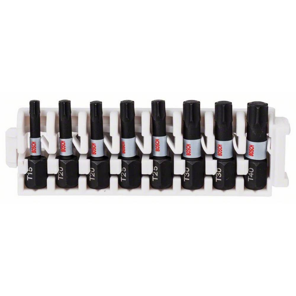 BOSCH Kreuzschlitz-Bit Schrauberbit-Set Impact Control, 8-teilig, 1 x T15, T40 2608522322
