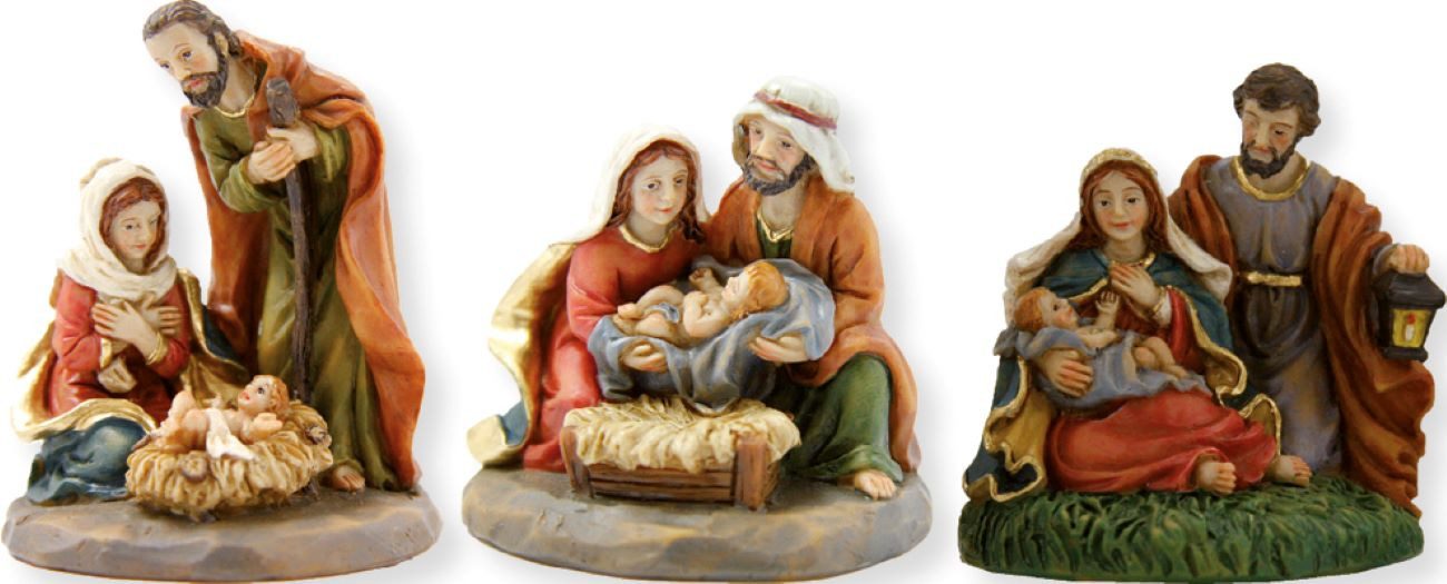 Krippenfigur 3x FADEDA Hlg. Familie, Krippenblock, Höhe in cm: 6