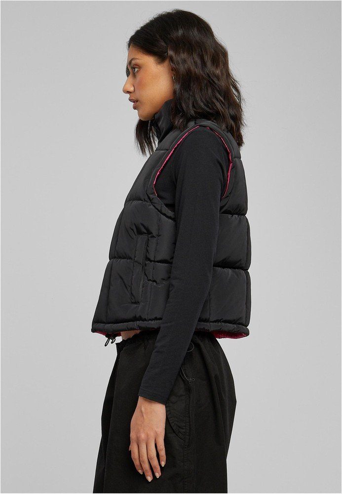 Reversible Ladies URBAN CLASSICS Vest Cropped Puffer Sweatweste