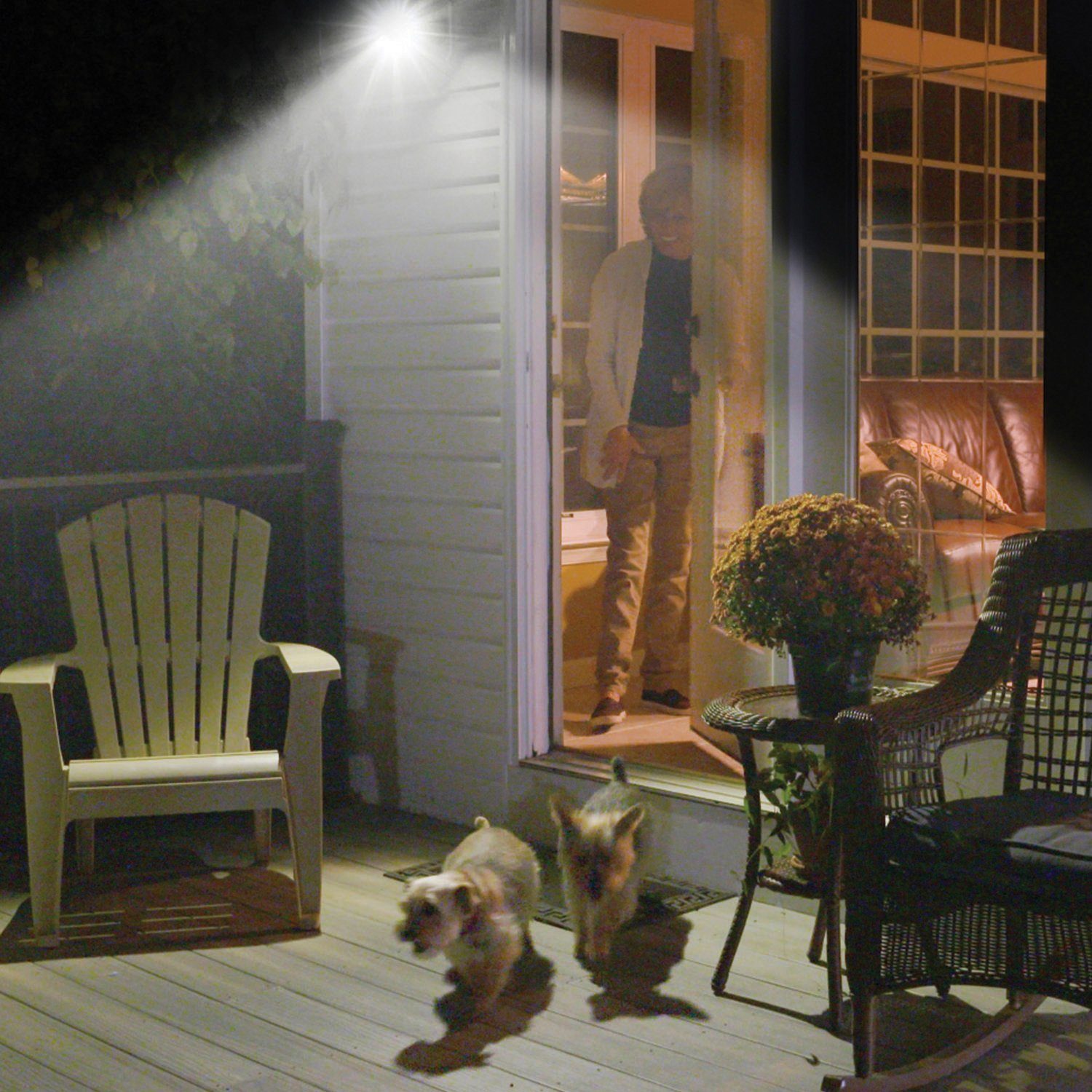 MediaShop Außen-Wandleuchte Panta Safe Light, LED fest integriert, Kaltweiß, 360 Grad drehbar, wetterbeständig, extrem Hell, Bewegungssensor