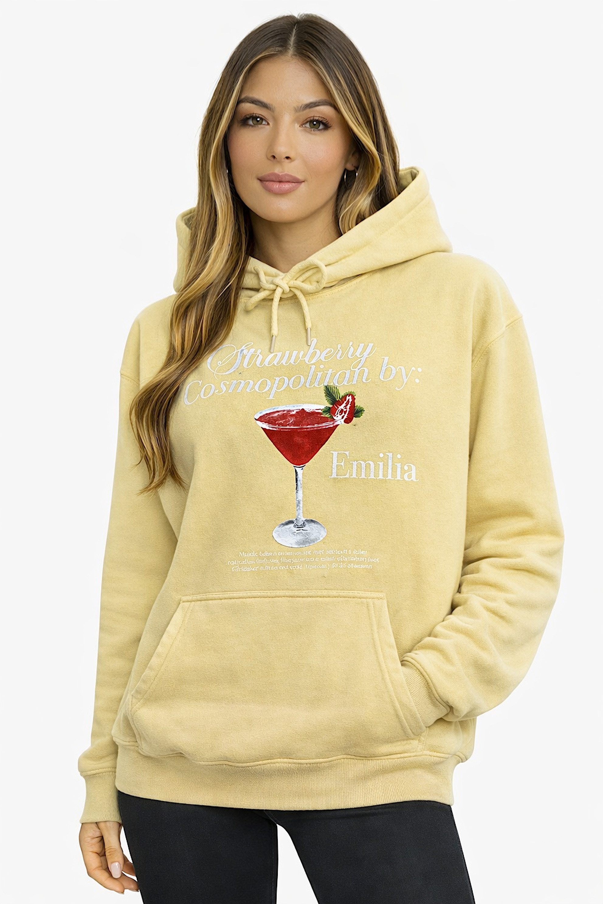 Worldclassca Hoodie Worldclassca Oversized Hoodie "STRAWBERRY" Kapuzenpullover Sweatshirt Neue Kollektion - Stilvolle und gemütliche Casual Mode für Damen