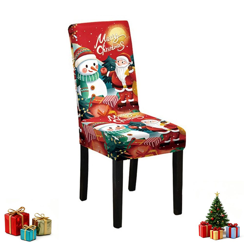 CLTYQ Stuhlhusse Weihnachtsstuhlbezug mit elastischer Rückenabdeckung,wasch günstig online kaufen