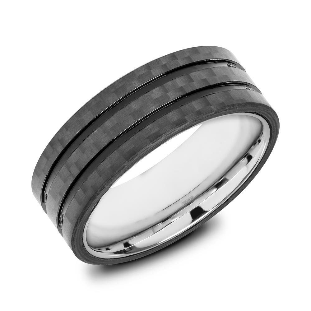 Unique Fingerring Unique Ring Edelstahl Carbon