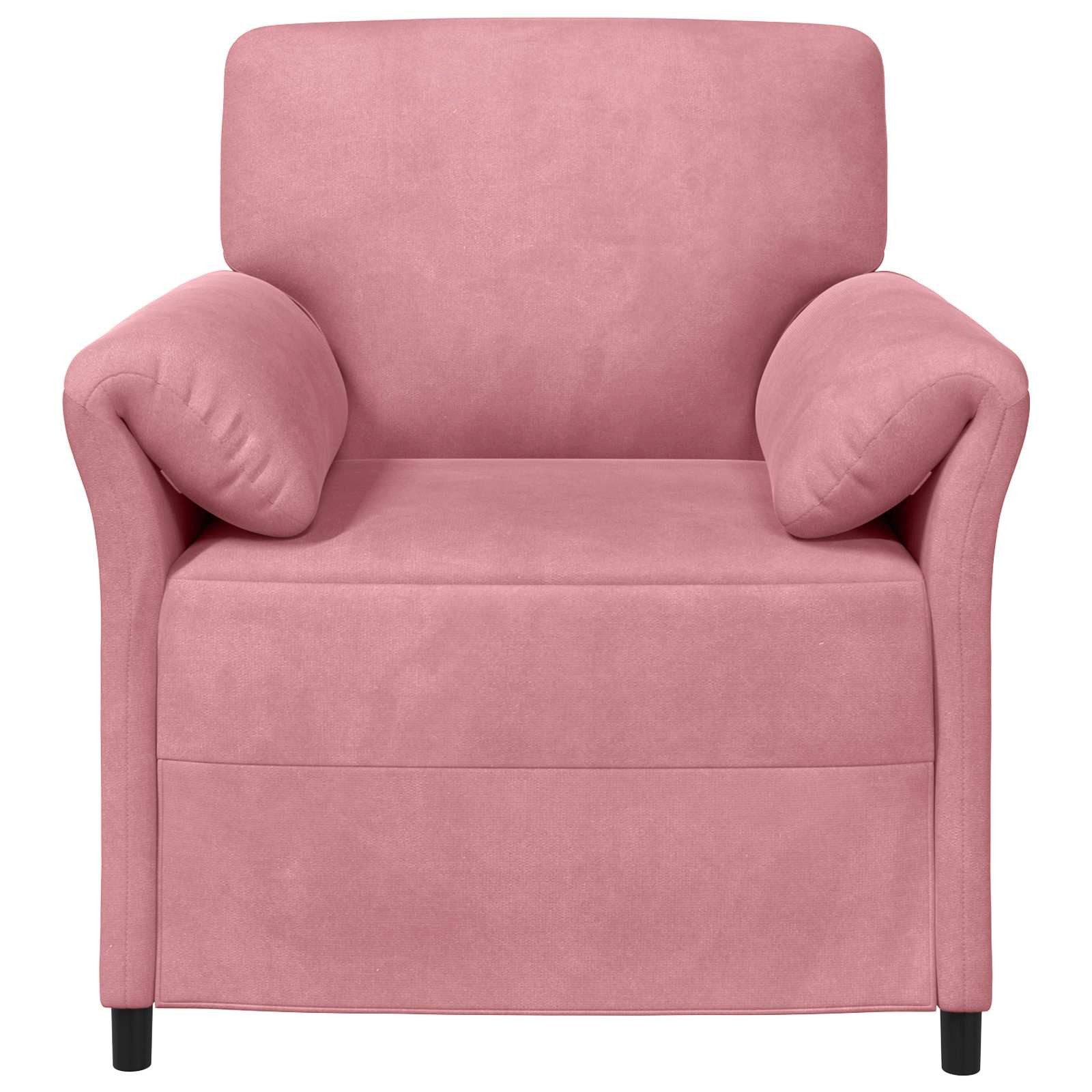 vidaXL Sofa 1-Sitzer Sofa Rosa 88 x 83 x 95 cm Samt, 1 Teile – Bild 3 von 5
