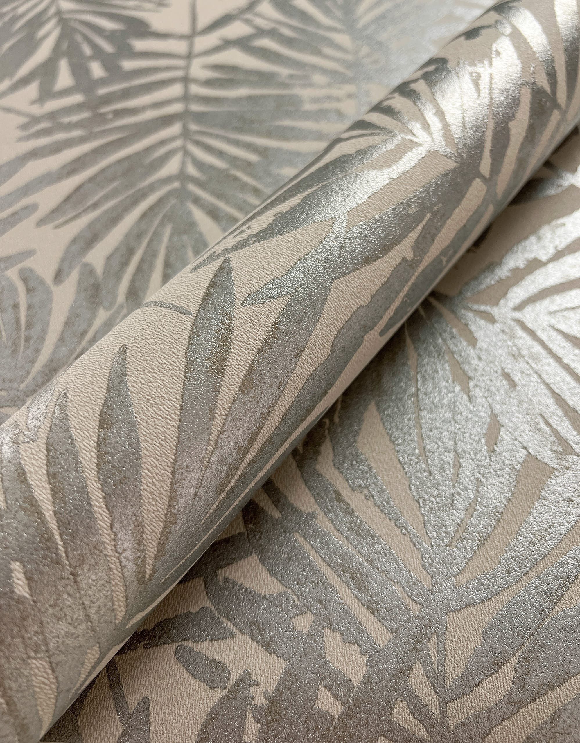 Newroom Vliestapete, Beige Tapete Modern Dschungel günstig online kaufen
