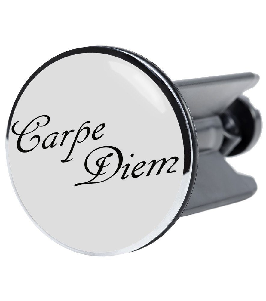Sanilo Waschbeckenstöpsel Carpe Diem, Ø 4.0 cm, hochwertig, universell, mit Motiv, 100% wasserdicht