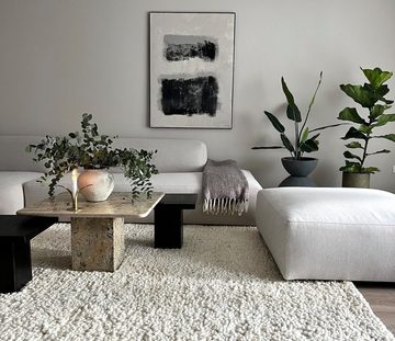 AMARIS Elements Ecksofa 'New York' XXL Sofa beige Eckcouch Recamiere links / rechts 3.22m