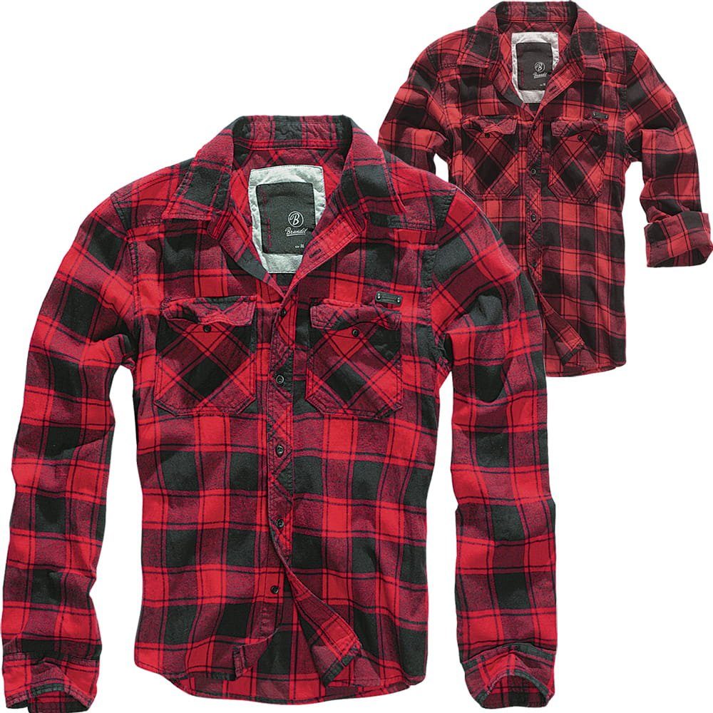 Brandit Langarmhemd "Brandit Herren Checked Shirt", (1 tlg.) günstig online kaufen