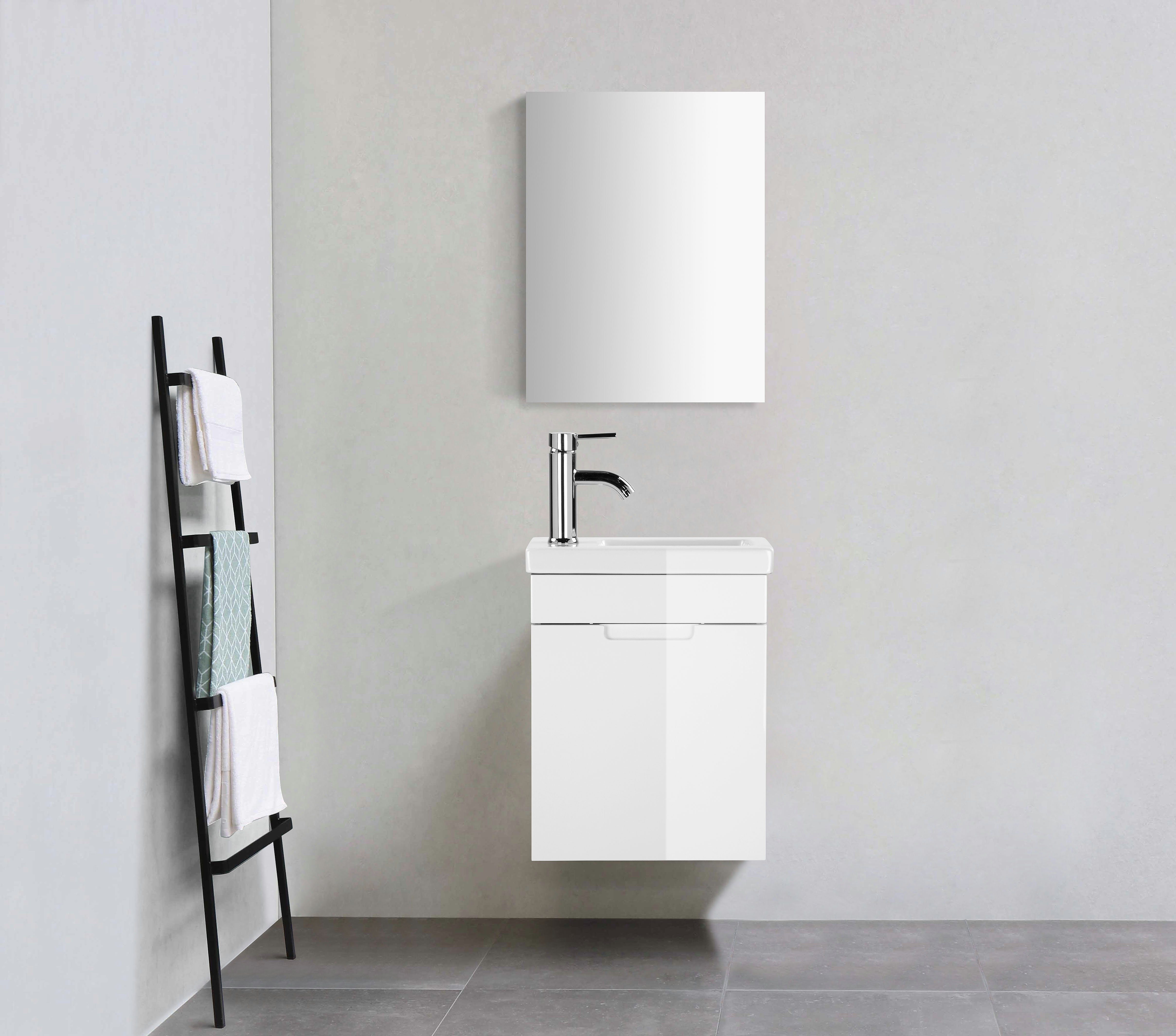 welltime Badmöbel-Set Lund Gästebad Gästebadezimmmer Set Gäste-WC Waschplat günstig online kaufen