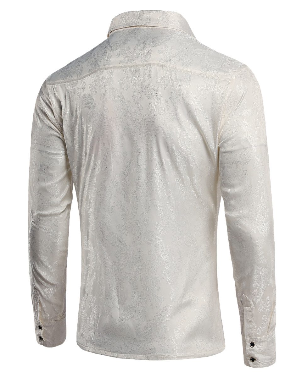 Allthemen Langarmhemd Herren Paisley Freizeithemd mit floralem Muster dünne günstig online kaufen