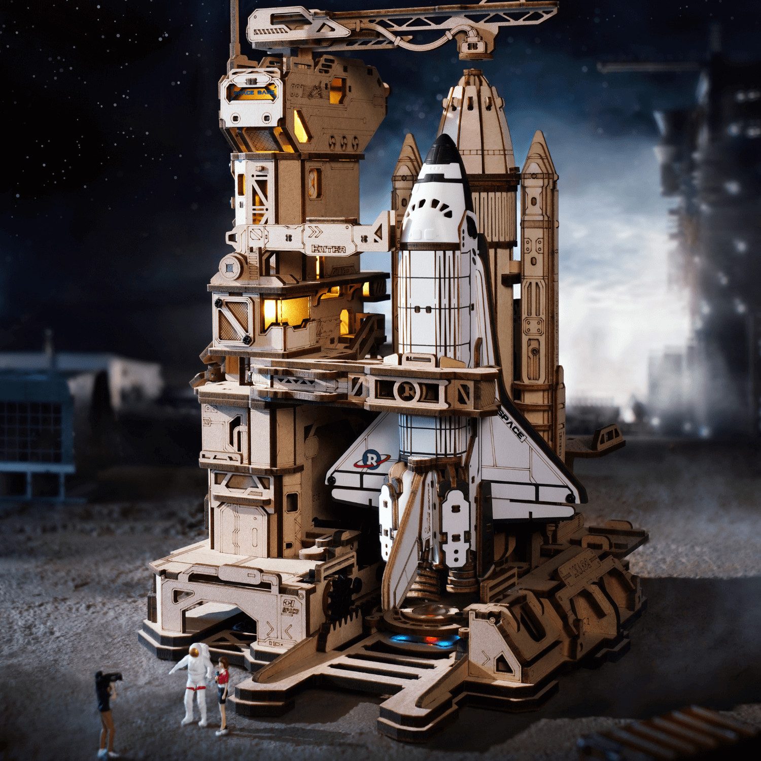 Robotime 3D-Puzzle Robotime Space Shuttle Raketenstart 3D Puzzle, 446 Puzzleteile