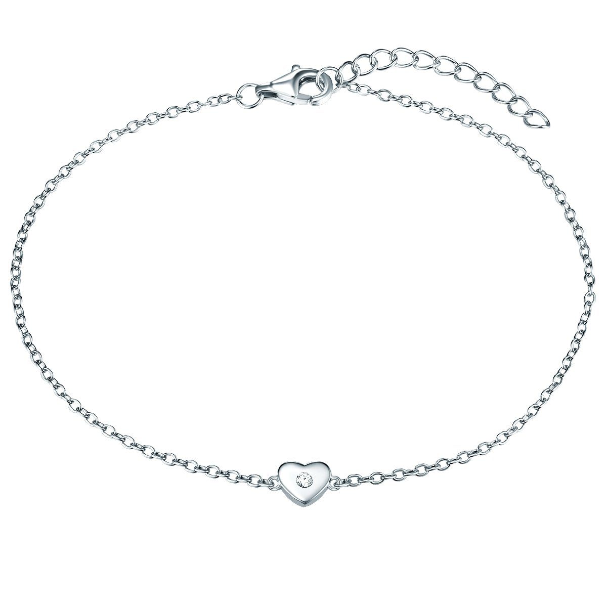 Rafaela mit Herz Donata silber, Silberarmband Herz