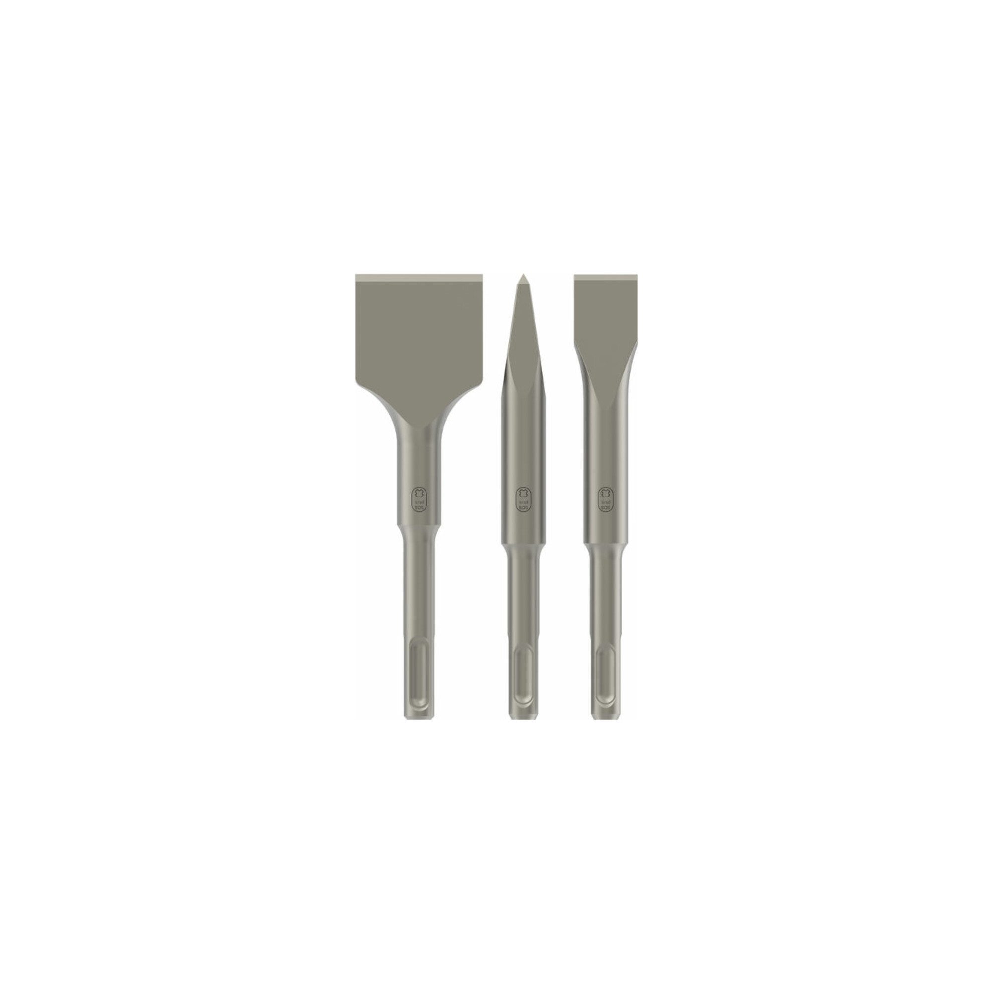 Bosch Professional Meißel-Set Bosch Kurzmeißel-Set mit SDS plus, 3-teilig, 140, 140 x 20 und 140 x 4
