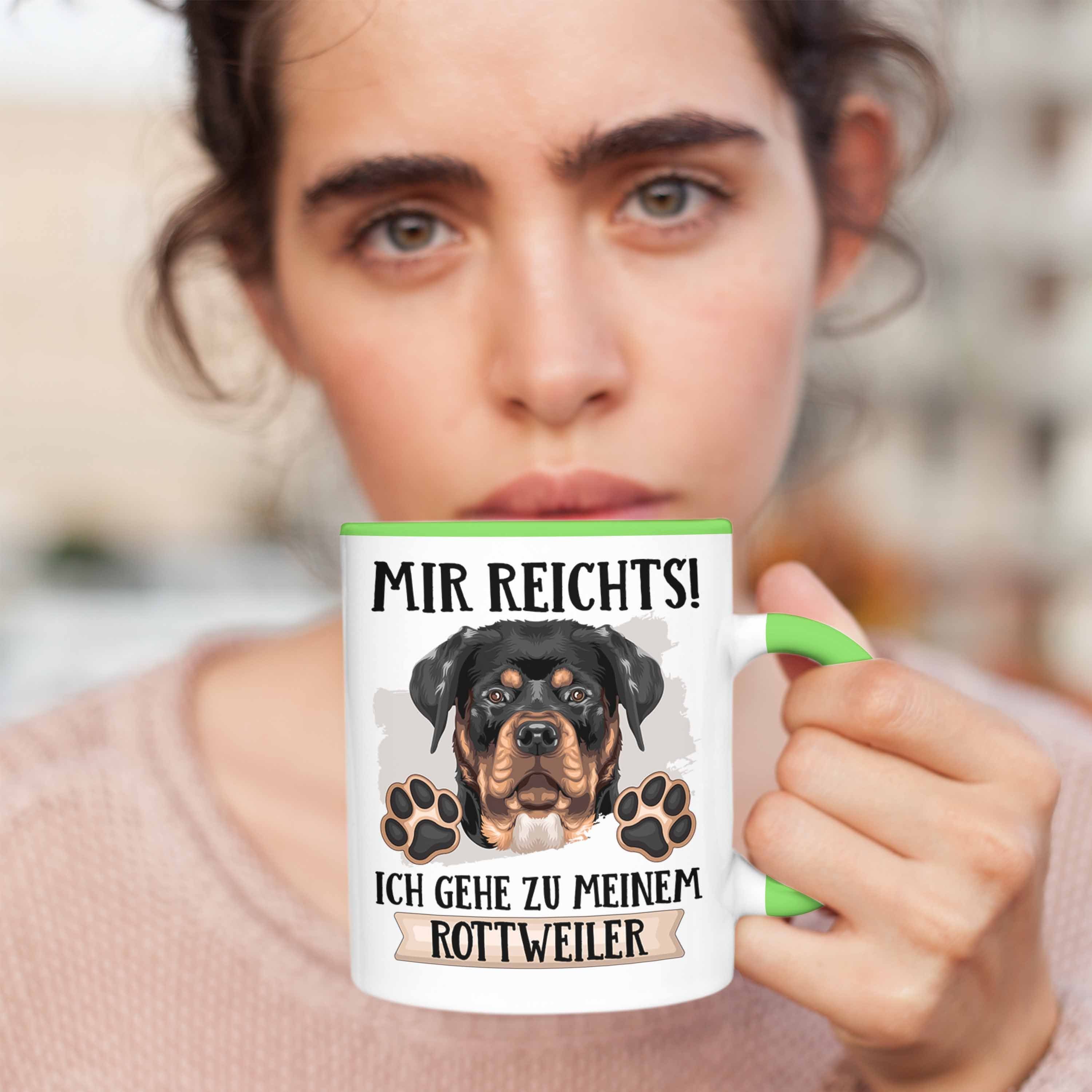 Tasse Mir Re Tasse Grün Spruch Trendation Besitzer Geschenk Lustiger Geschenkidee Rottweiler