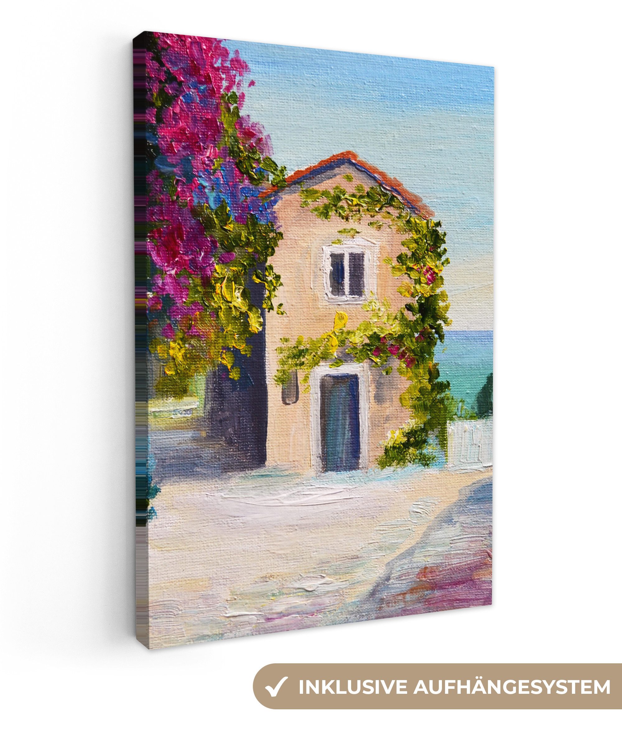 OneMillionCanvasses® Leinwandbild Malerei - Haus - günstig online kaufen