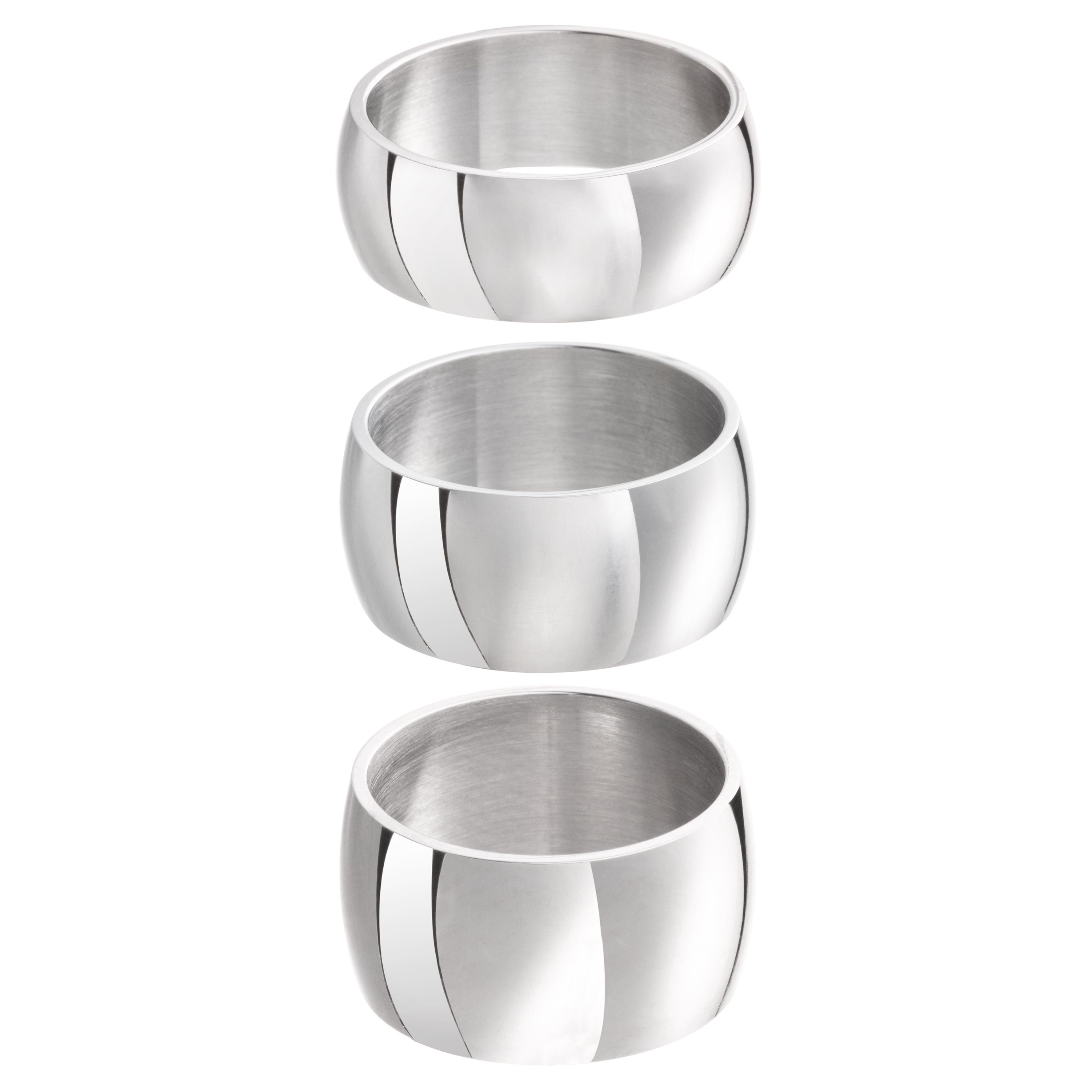 Made breit · meditoys Herren 12 Edelstahl Damen Bandring für und aus Germany poliert, in · meditoys Ring mm Fingerring Silber ·