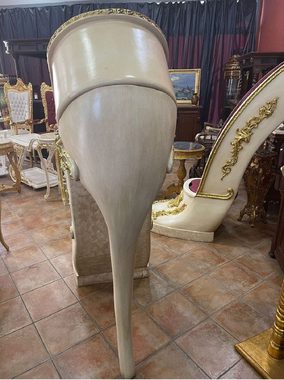 Casa Padrino Vitrine Luxus Barock High Heel Vitrine Lila / Creme / Gold - Handgefertigter Massivholz Damenschuh Vitrinenschrank - Prunkvolle Barock Möbel