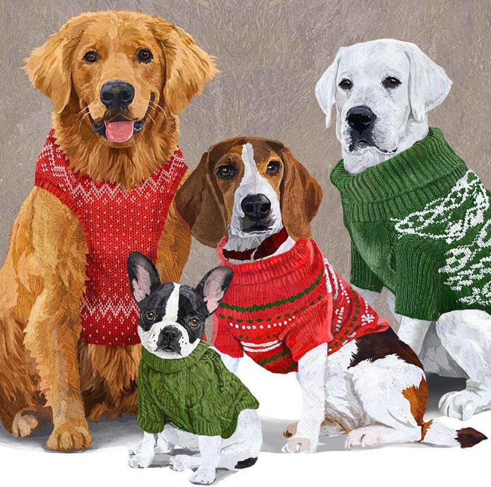 PPD Papierserviette Tieren Harvest -Serviette Ernteparty 33x33 cm, (20 St), Weihnachten, Winter, Tischdeko, Decoupage, Serviettentechnik