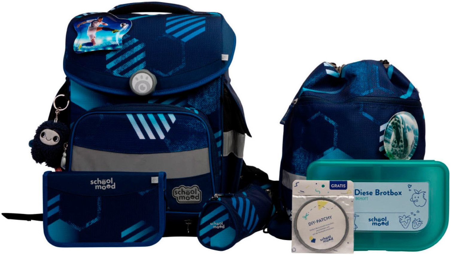 SCHOOL-MOOD® Schulranzen Timeless Pro (Set, 7-tlg)