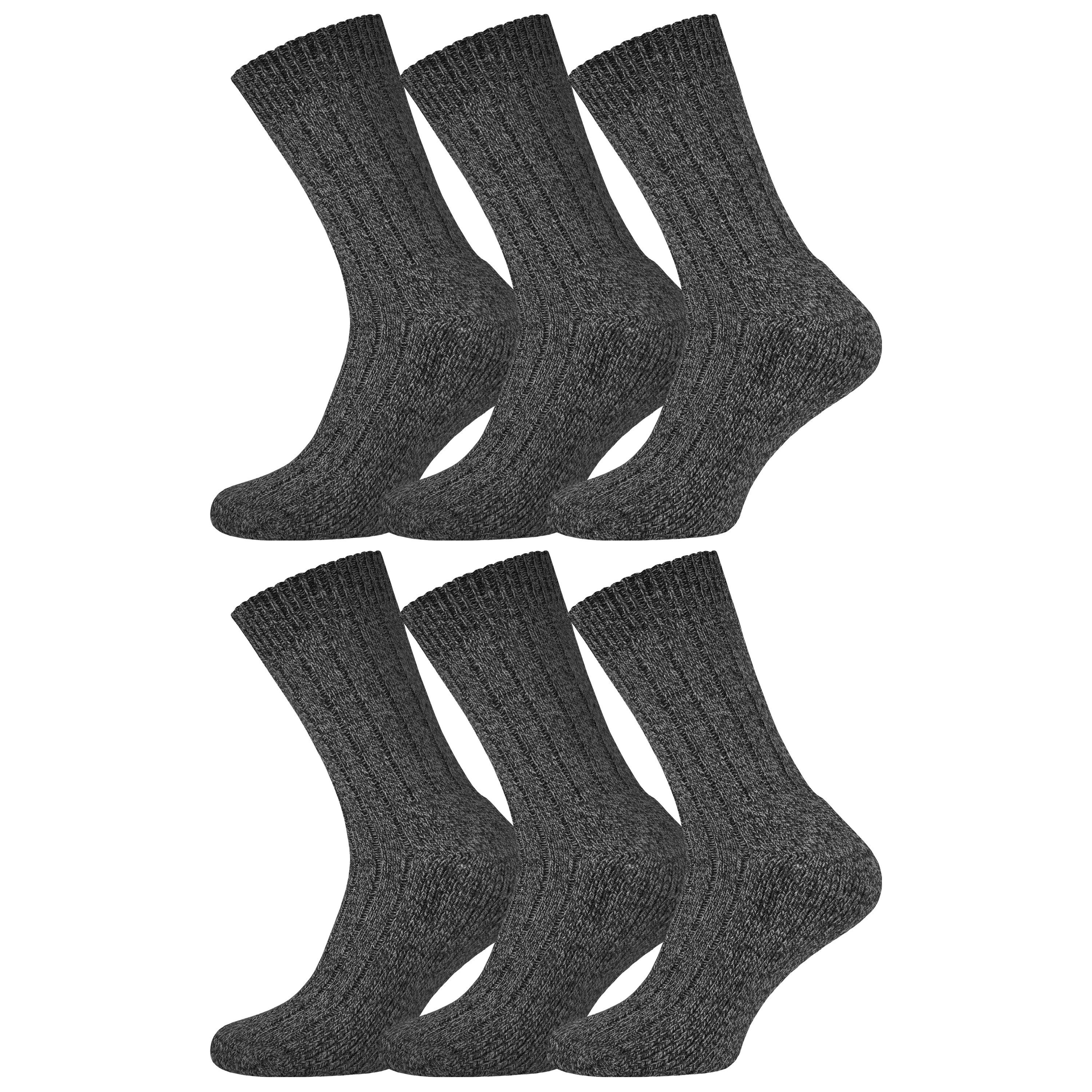 OCERA Funktionssocken OCERA 6 Paar Norweger Wollsocken in verschiedenen Farben (unisex)