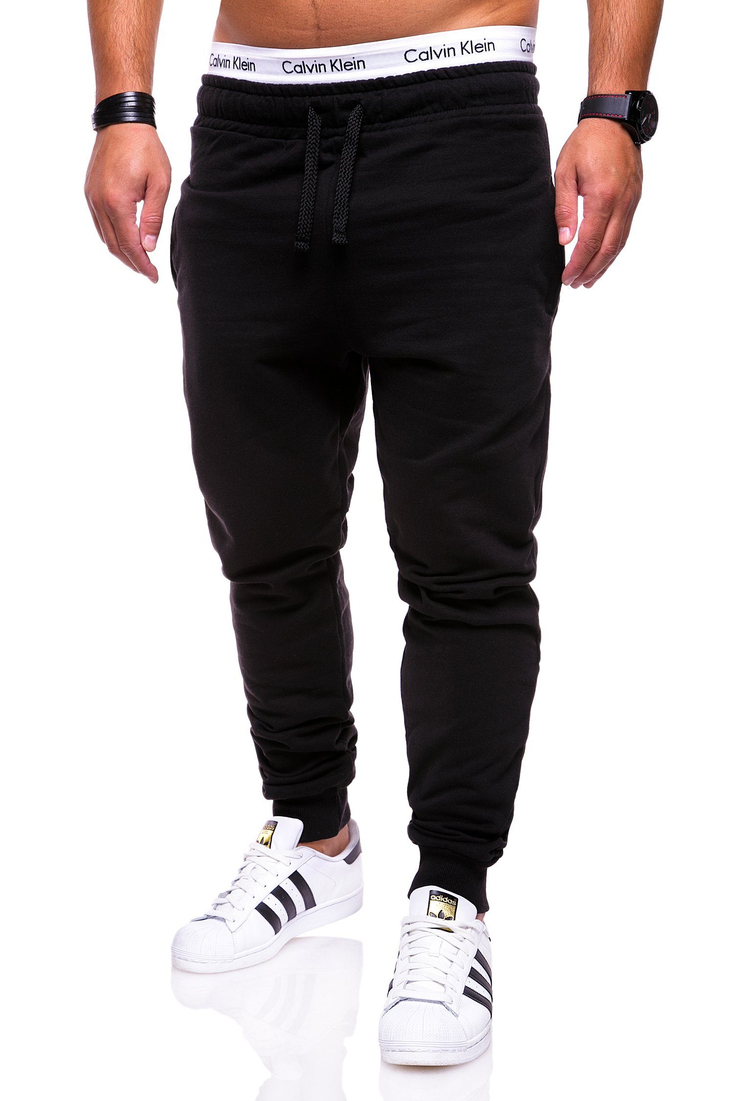 behype Jogginghose MPBOSTON Basic Sporthose Schwarz | Jogginghosen