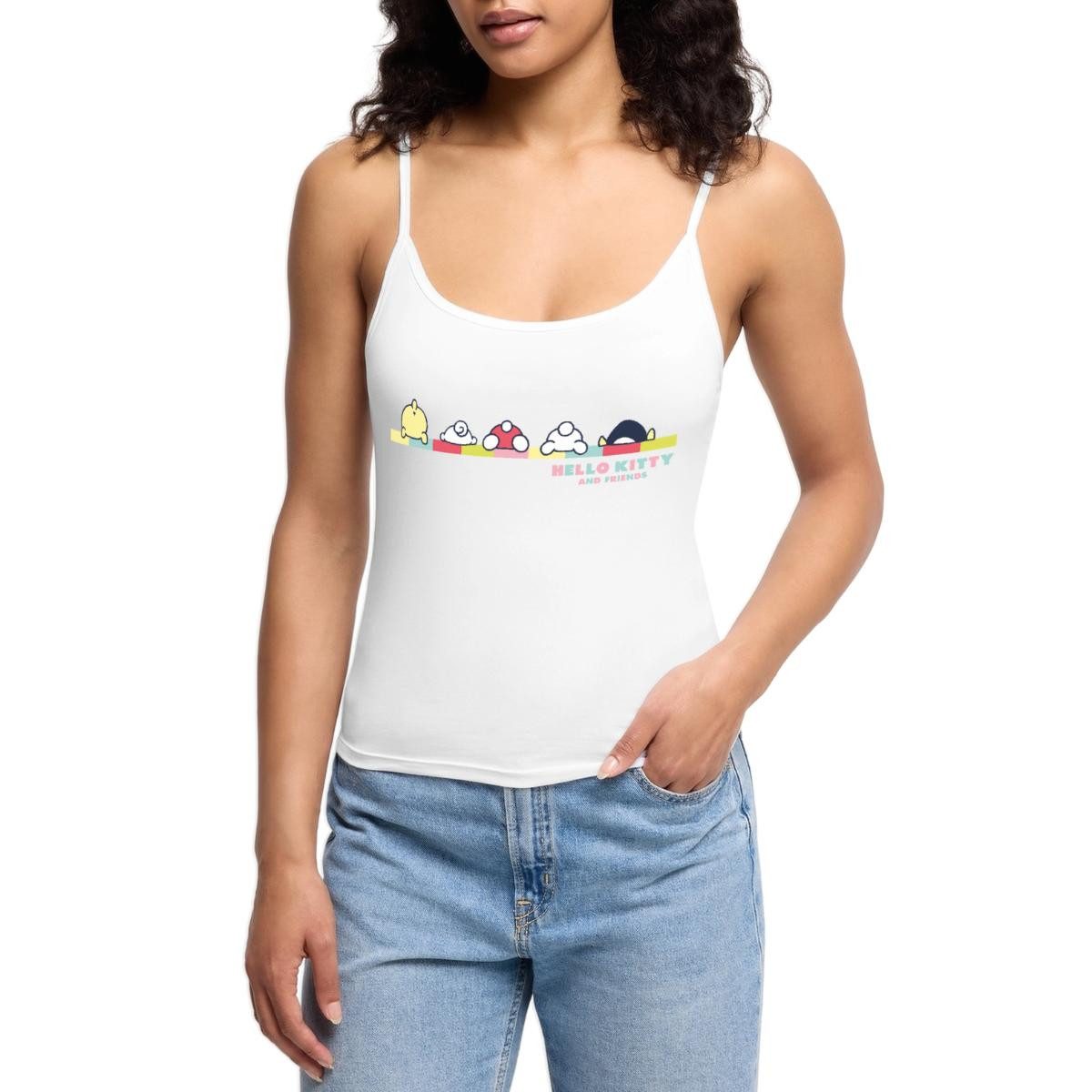 Spaghettitop Hello Kitty And Friends Pose Frauen Premium Organic Top mit Spaghettit
