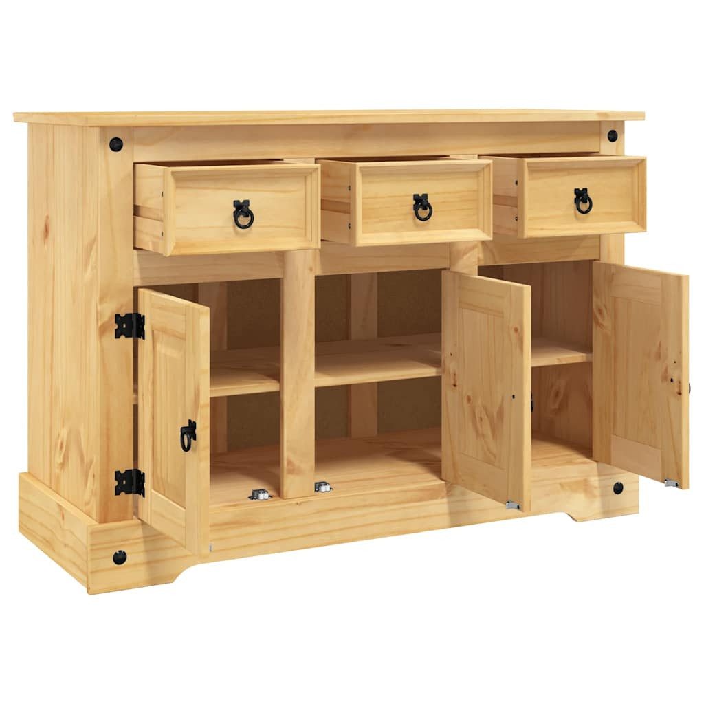 vidaXL Sideboard Sideboard "Corona" Braun 112x44x78 cm Massivholz Mexikanische Kiefer (1 St) – Bild 4 von 5