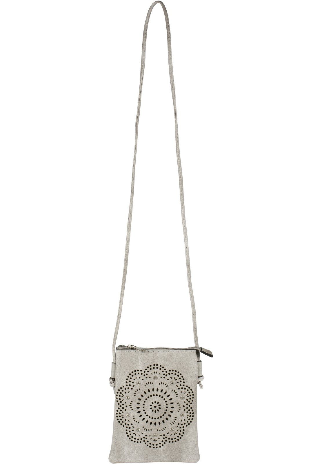 styleBREAKER Mini Bag Mini Umhängetasche Blumen Cutout und Strass (1-tlg)