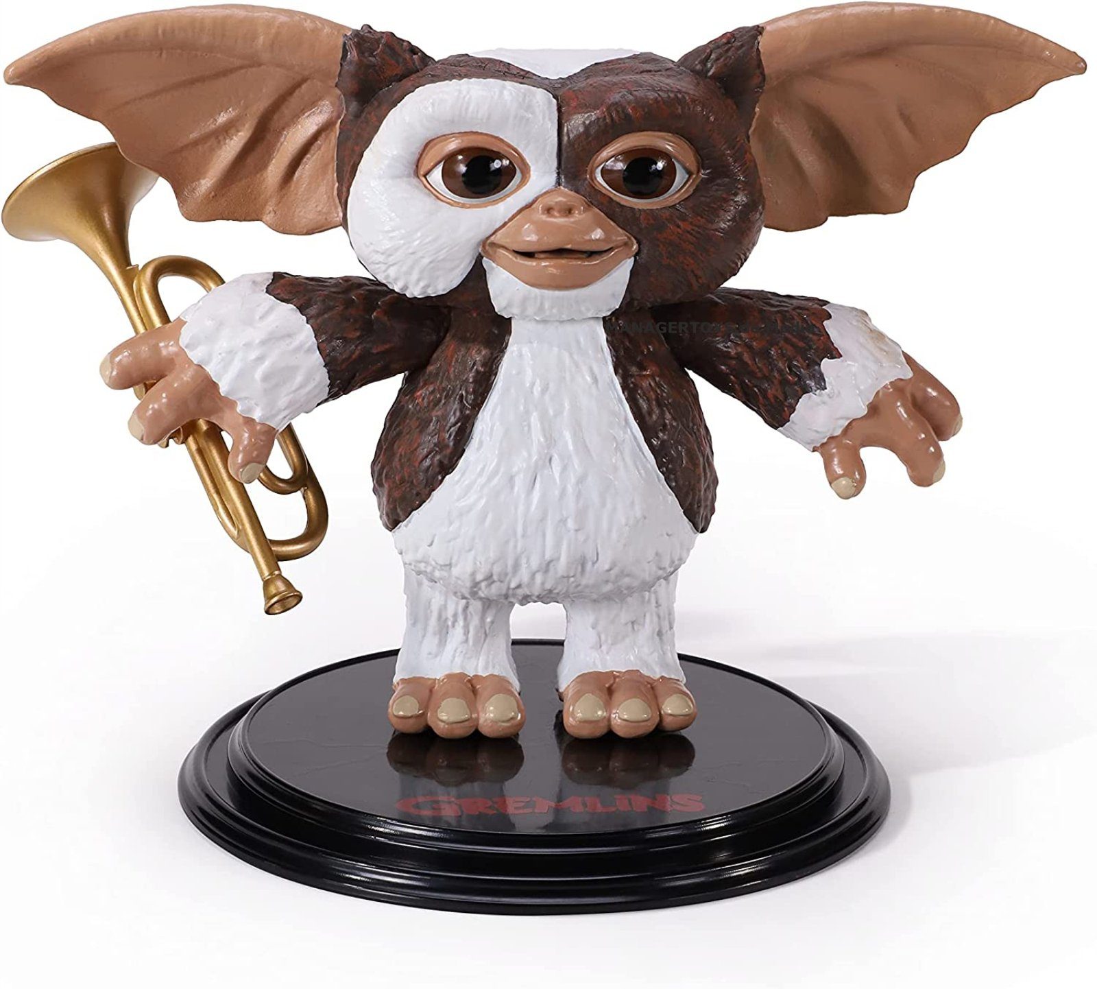 Noble Collection Actionfigur Gremlins smiling Gizmo Mogwai 9 cm + Trompete + Base BENDYFIGS