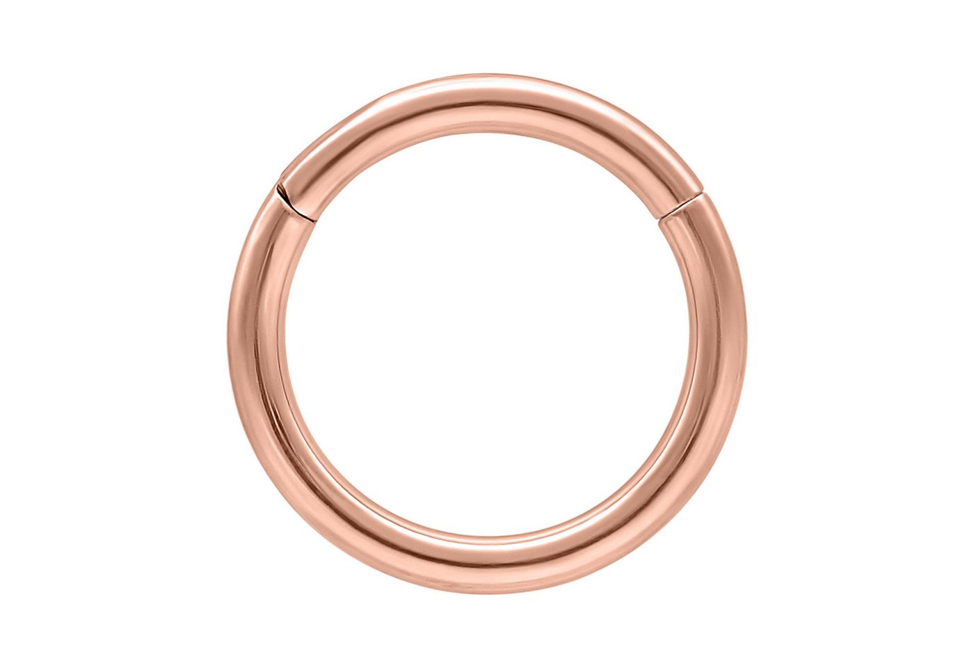 Wildcat Nasenpiercing Hinged Ring für Ohr, Nase, Lippe, Bauchnabel, 1 Stück, Titan Grad 23 - wasserfest, hautverträglich, Roségold