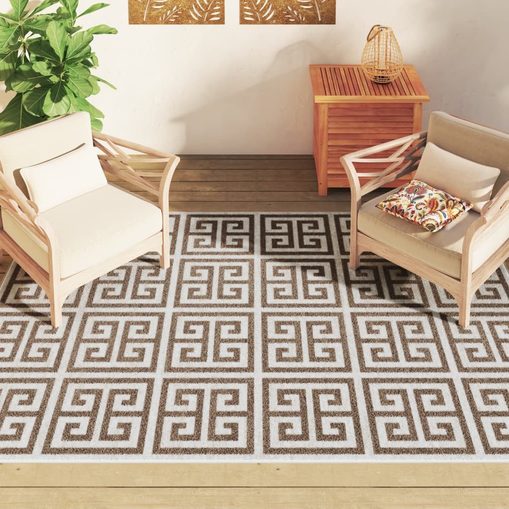 vidaXL Teppich Indoor & Outdoor Teppich Mehrfarbig 190x300 cm, Rechteckig
