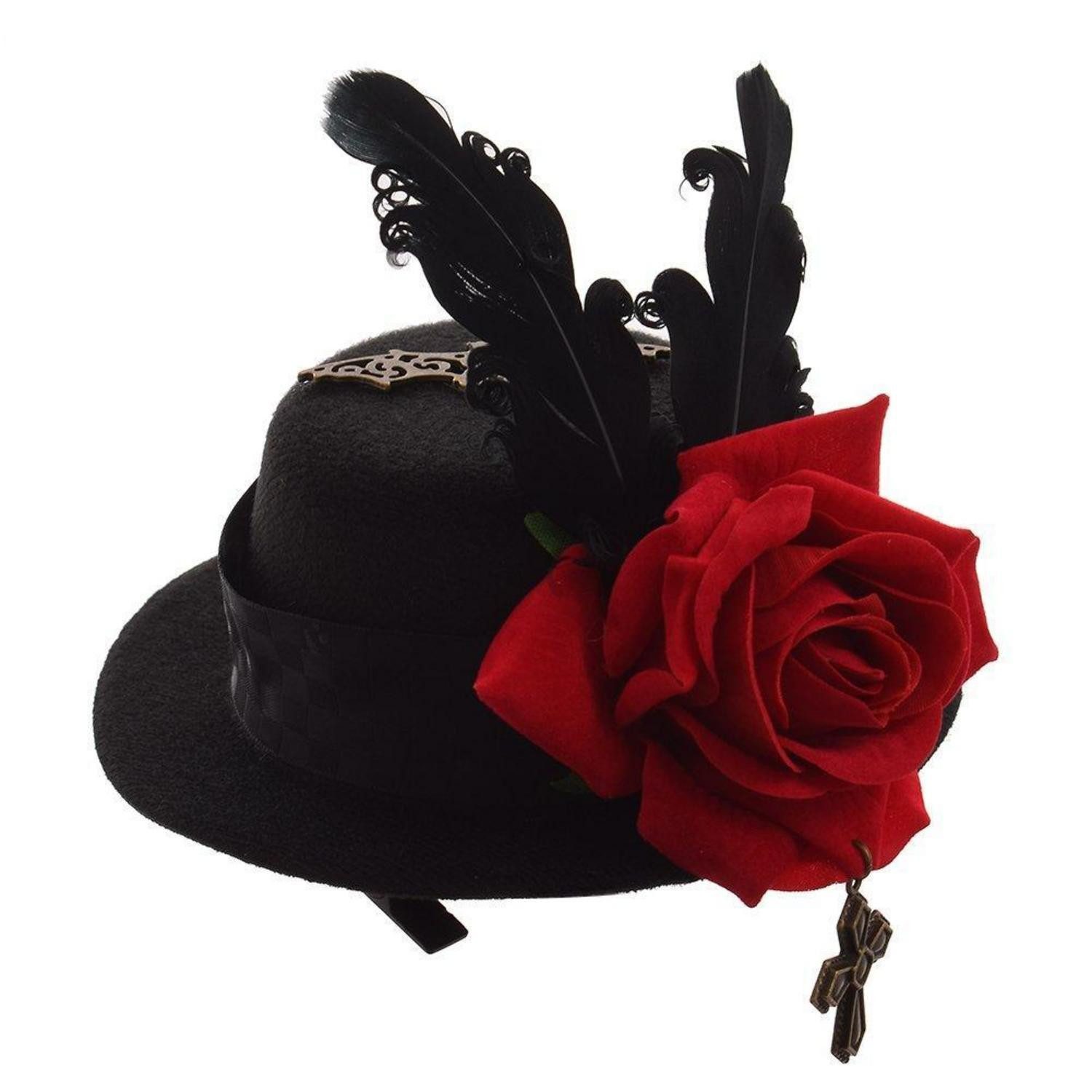 LuxusKollektion Zylinder Zylinder Hut Steampunk Damen mit Goggles (1-St)