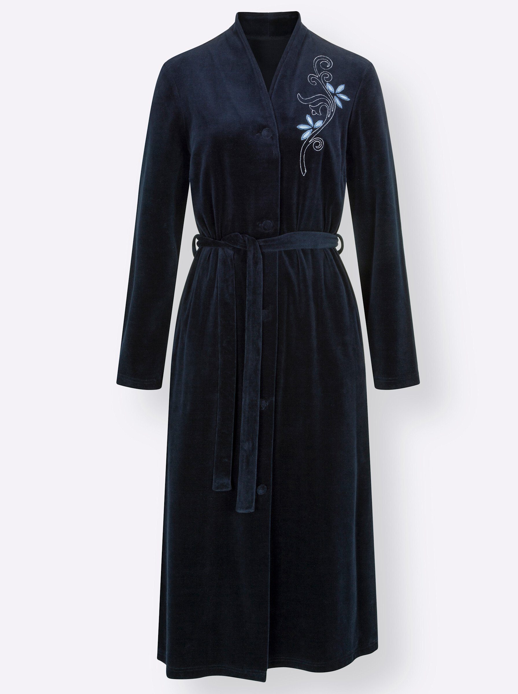 Miss Ulrike Morgenmantel Morgenmantel Langarm, Baumwolle, Nicki