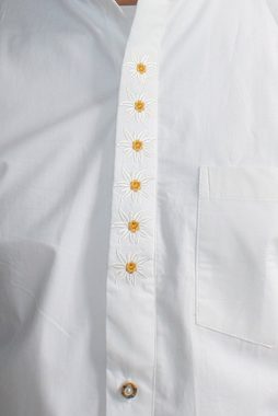 German Wear Trachtenhemd GW1253 Trachtenhemd aus Baumwolle Hemd edelweiß bestickt